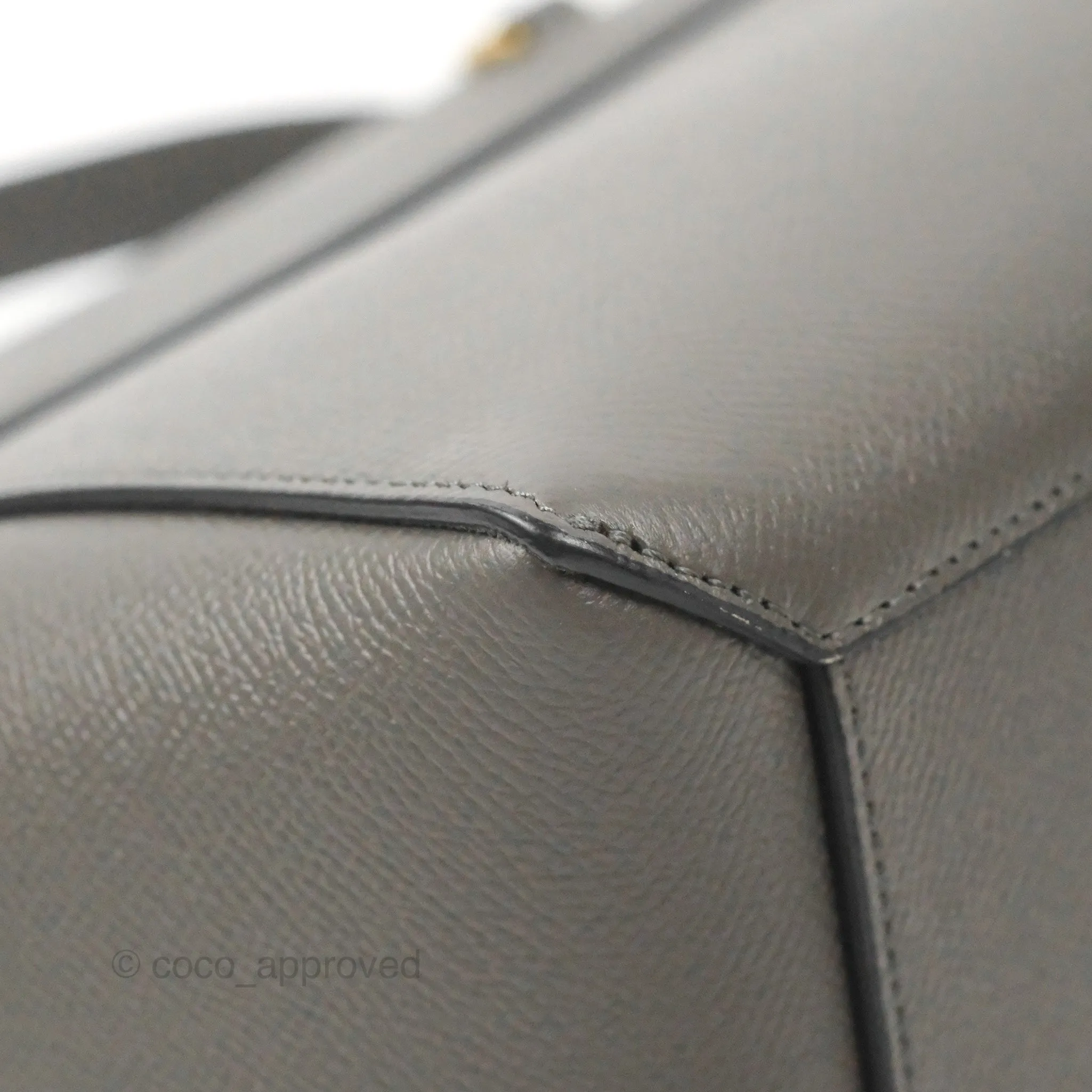 Celine Nano Belt Bag Grey Grained Calfskin Gold Hardware