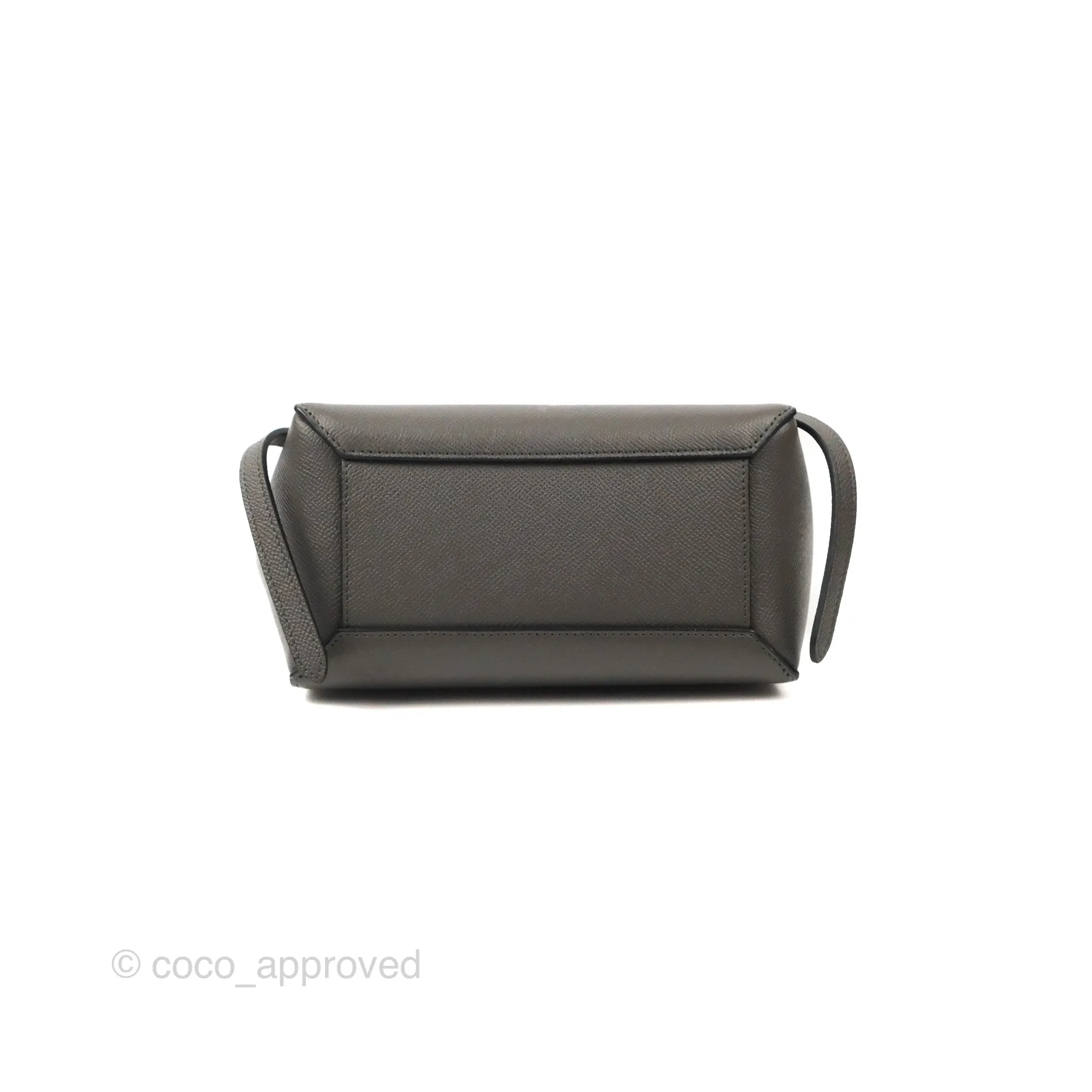 Celine Nano Belt Bag Grey Grained Calfskin Gold Hardware