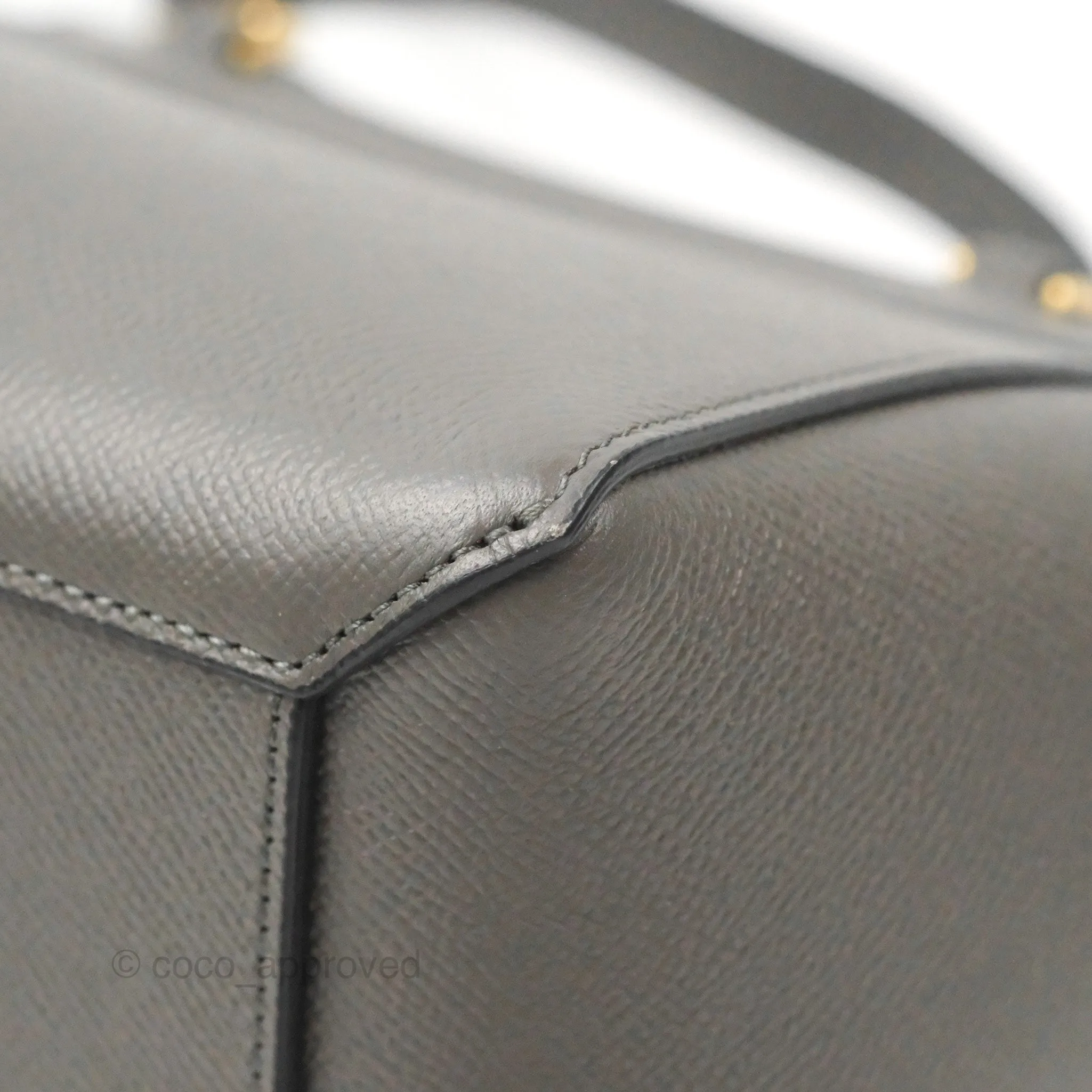 Celine Nano Belt Bag Grey Grained Calfskin Gold Hardware