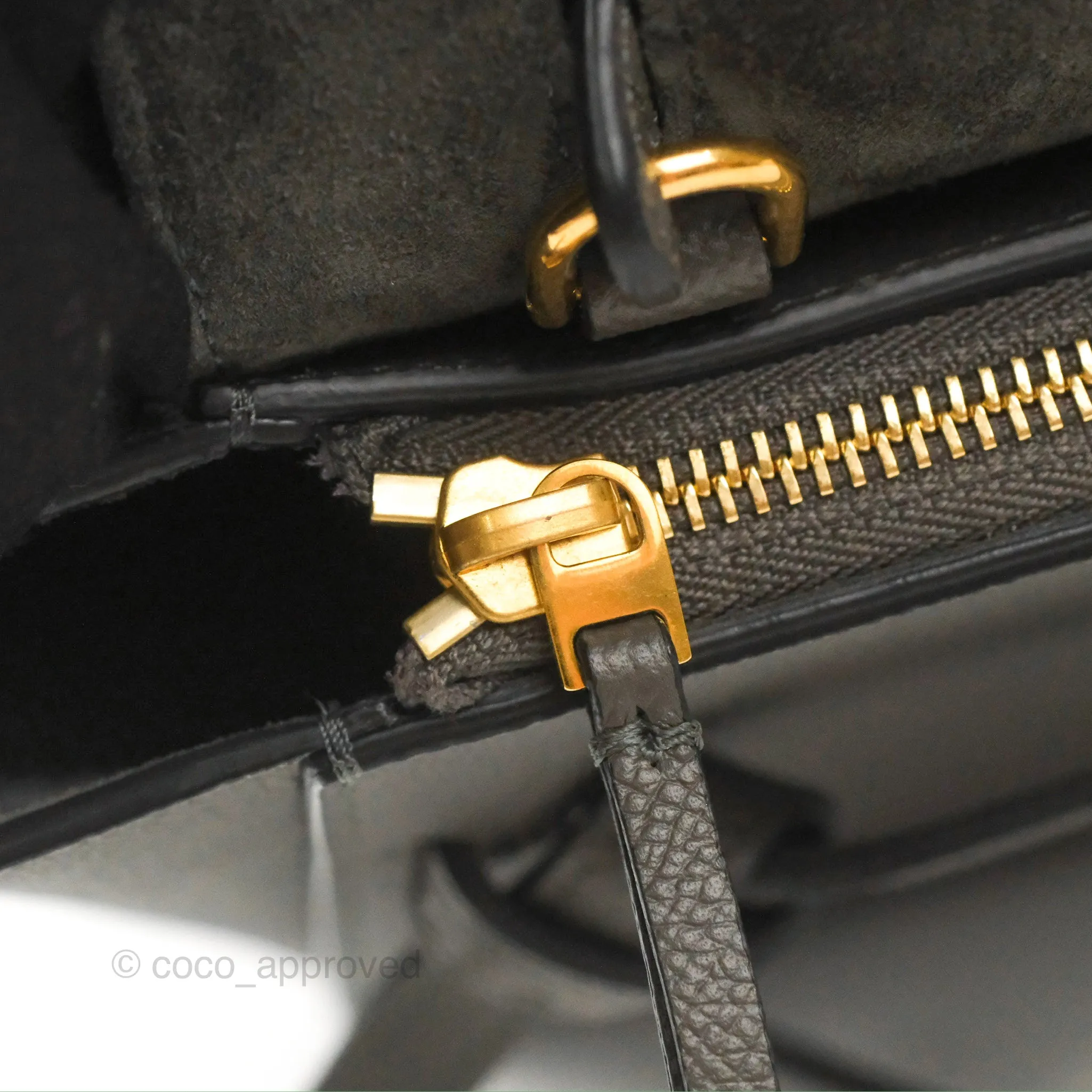 Celine Nano Belt Bag Grey Grained Calfskin Gold Hardware