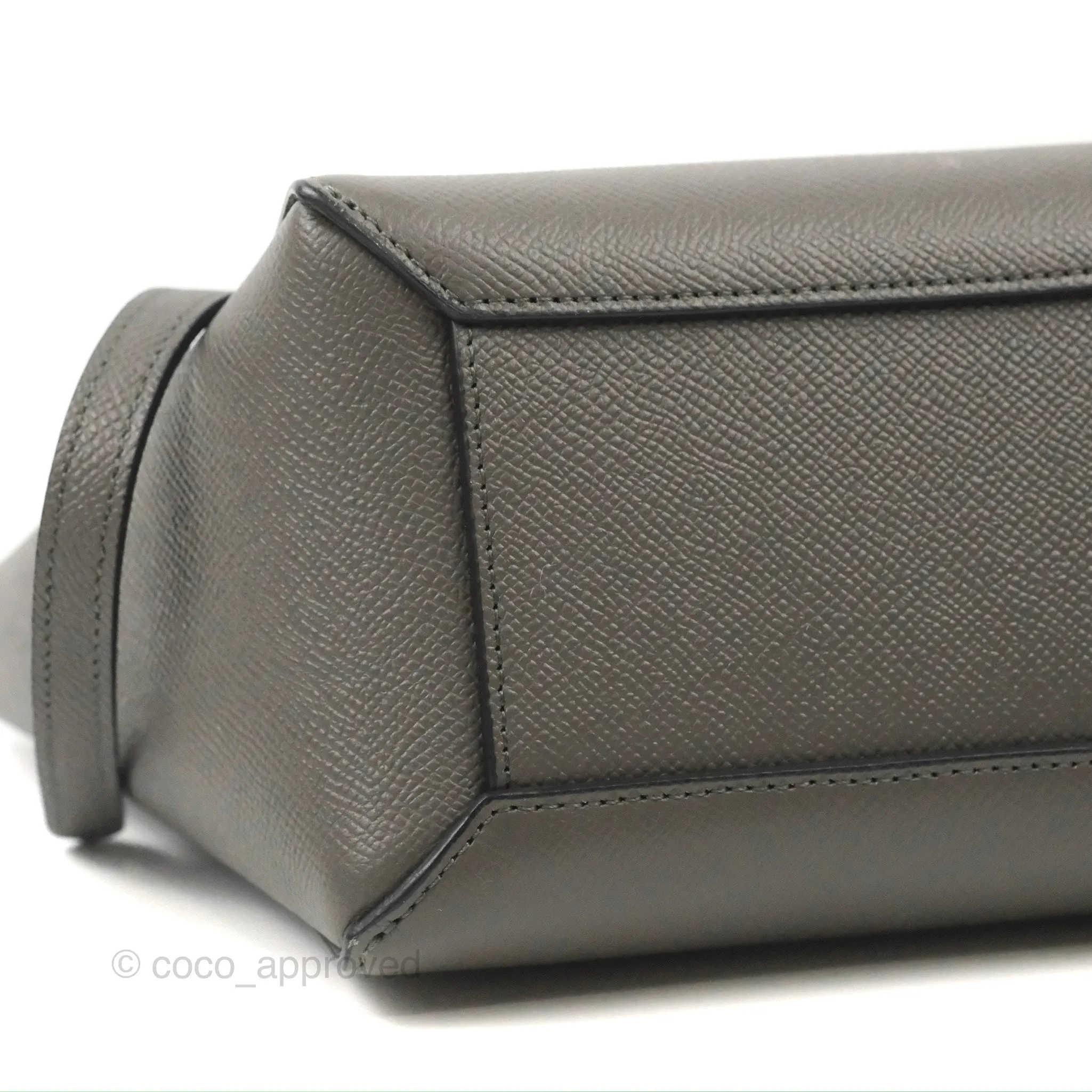 Celine Nano Belt Bag Grey Grained Calfskin Gold Hardware