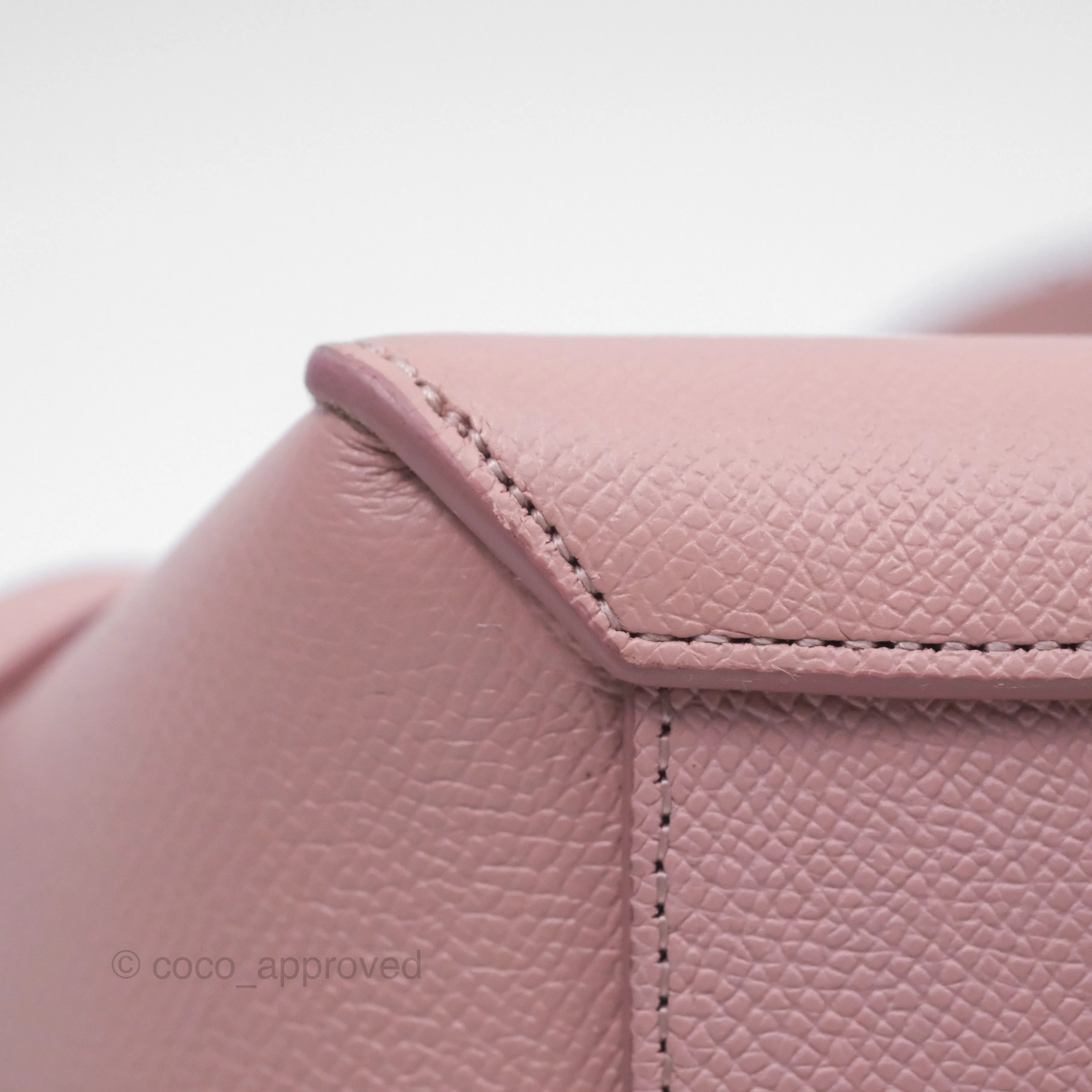 Celine Nano Belt Bag Pink Grained Calfskin Gold Hardware