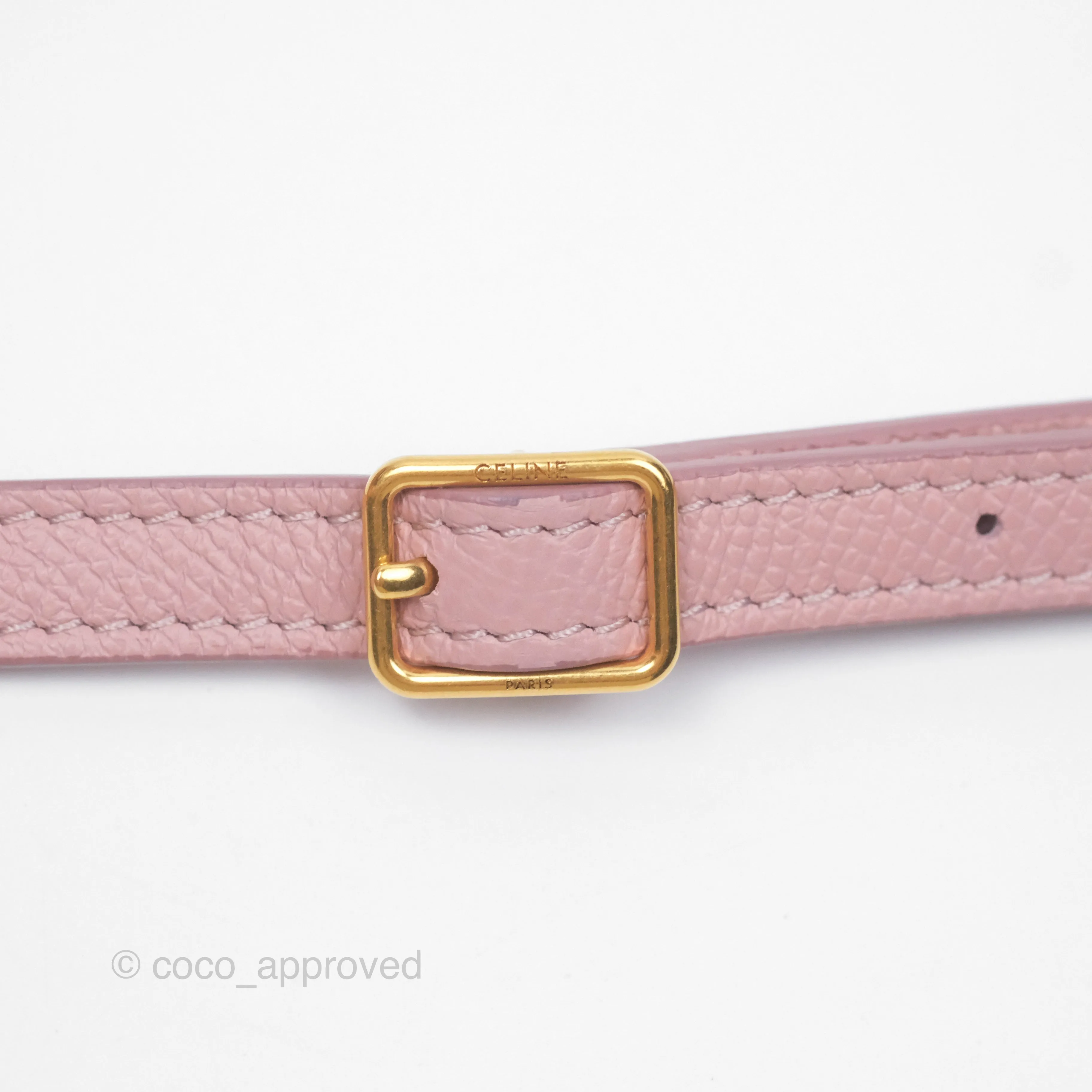 Celine Nano Belt Bag Pink Grained Calfskin Gold Hardware
