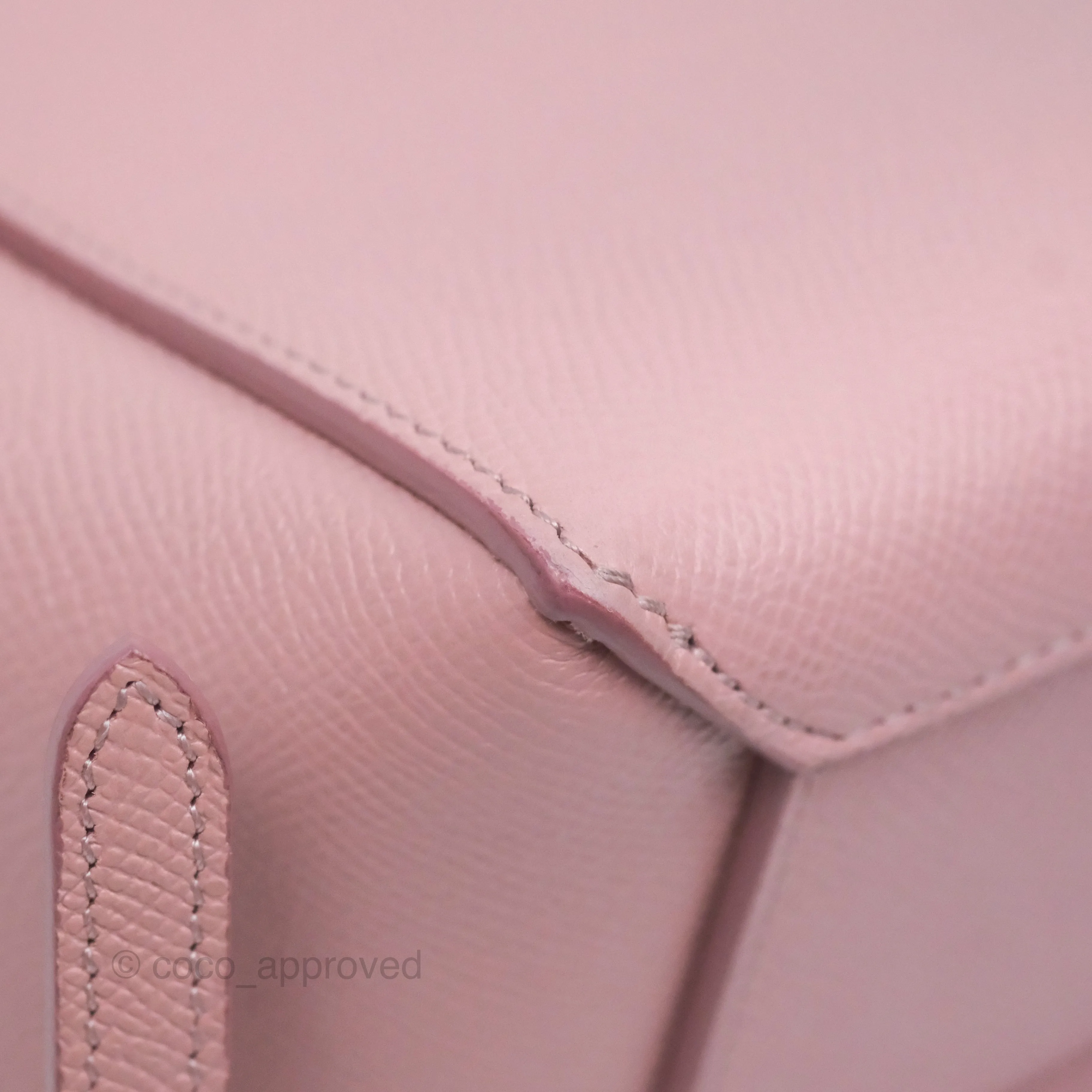 Celine Nano Belt Bag Pink Grained Calfskin Gold Hardware