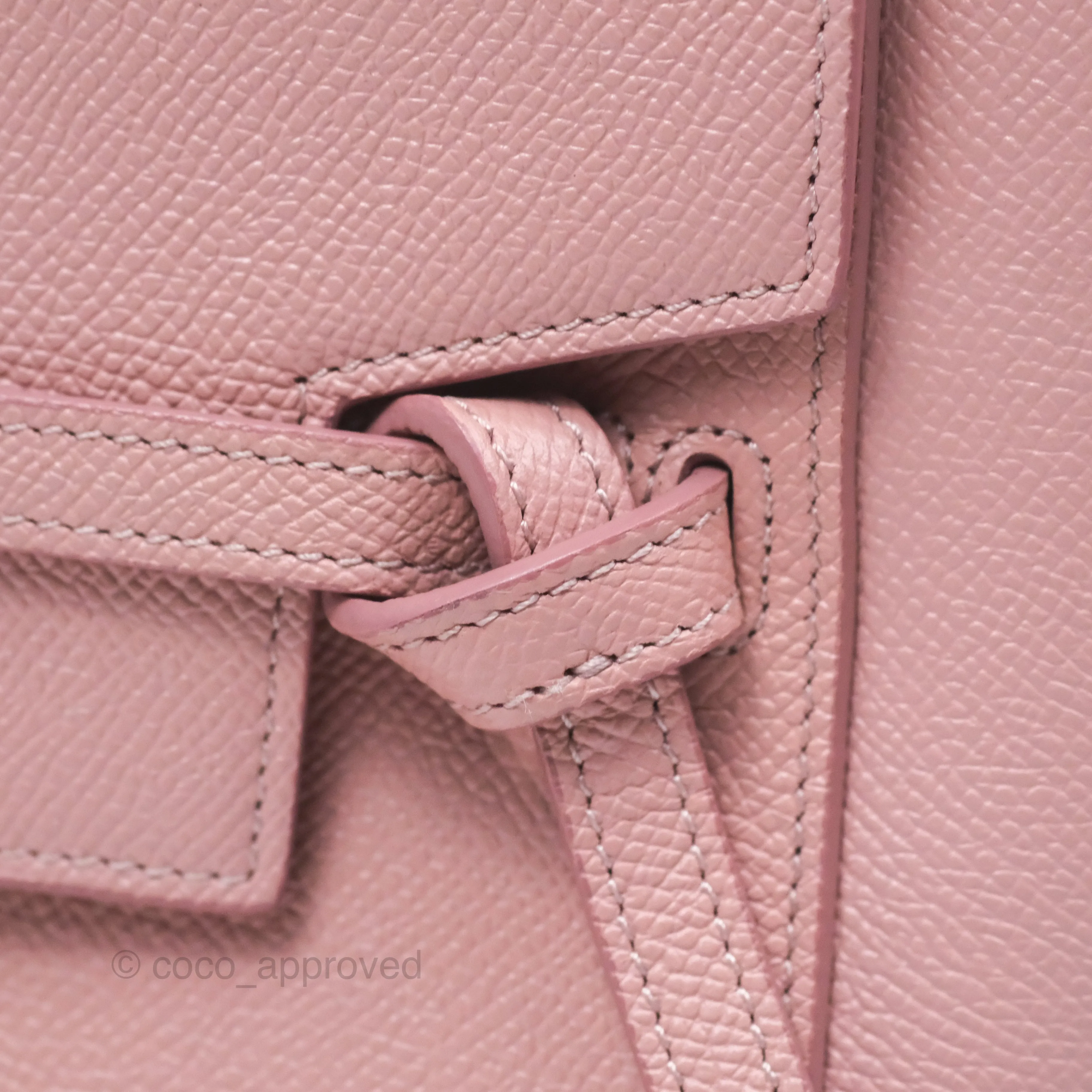 Celine Nano Belt Bag Pink Grained Calfskin Gold Hardware