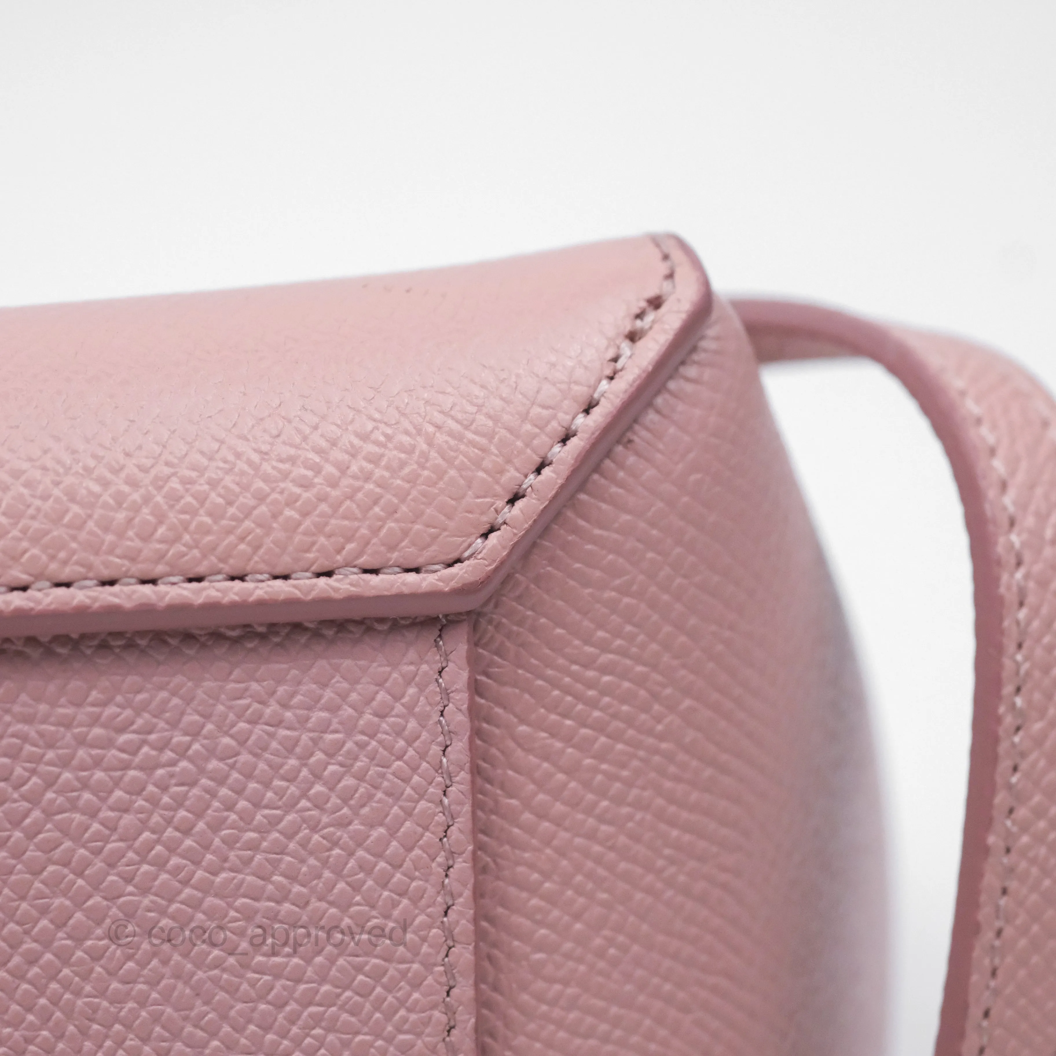 Celine Nano Belt Bag Pink Grained Calfskin Gold Hardware