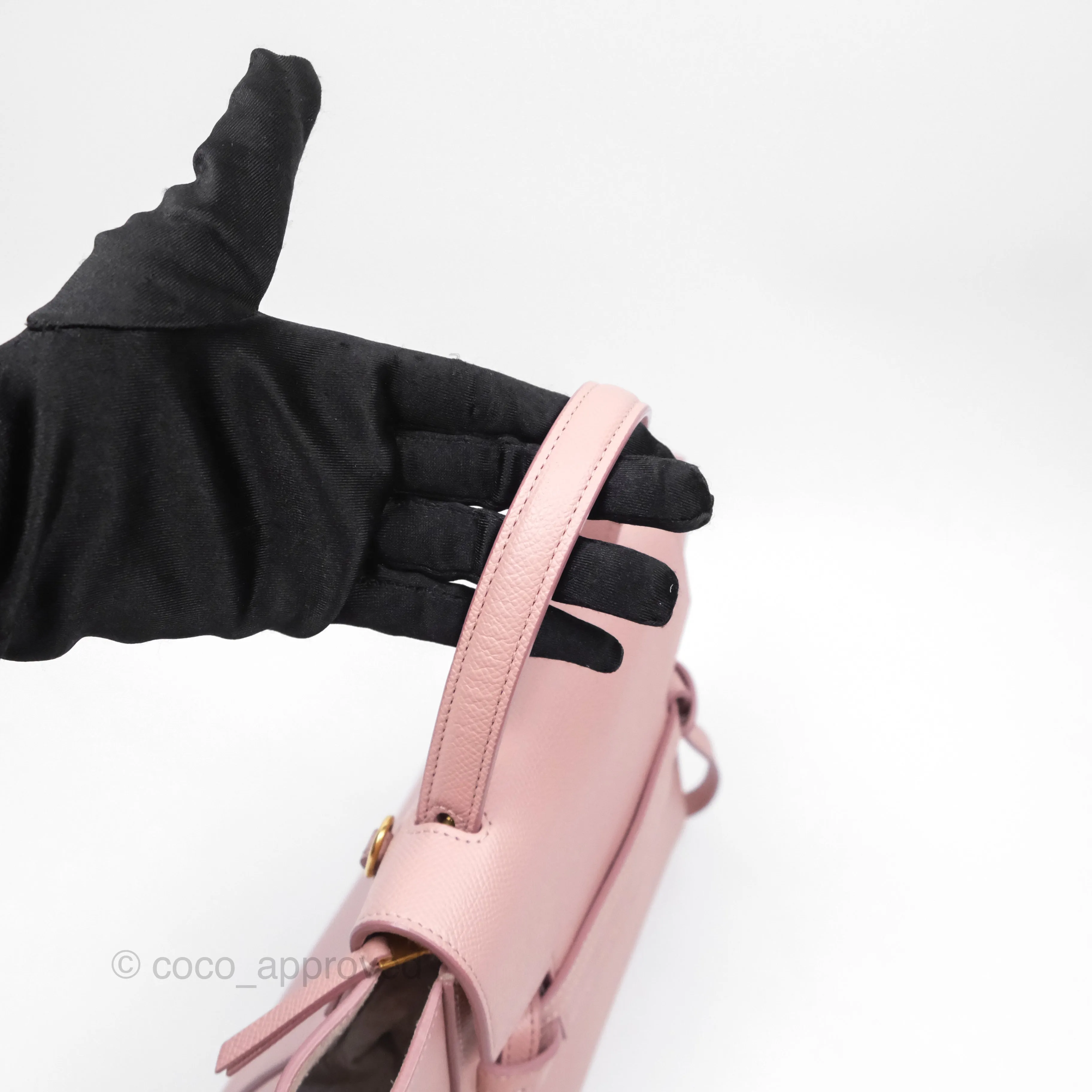 Celine Nano Belt Bag Pink Grained Calfskin Gold Hardware