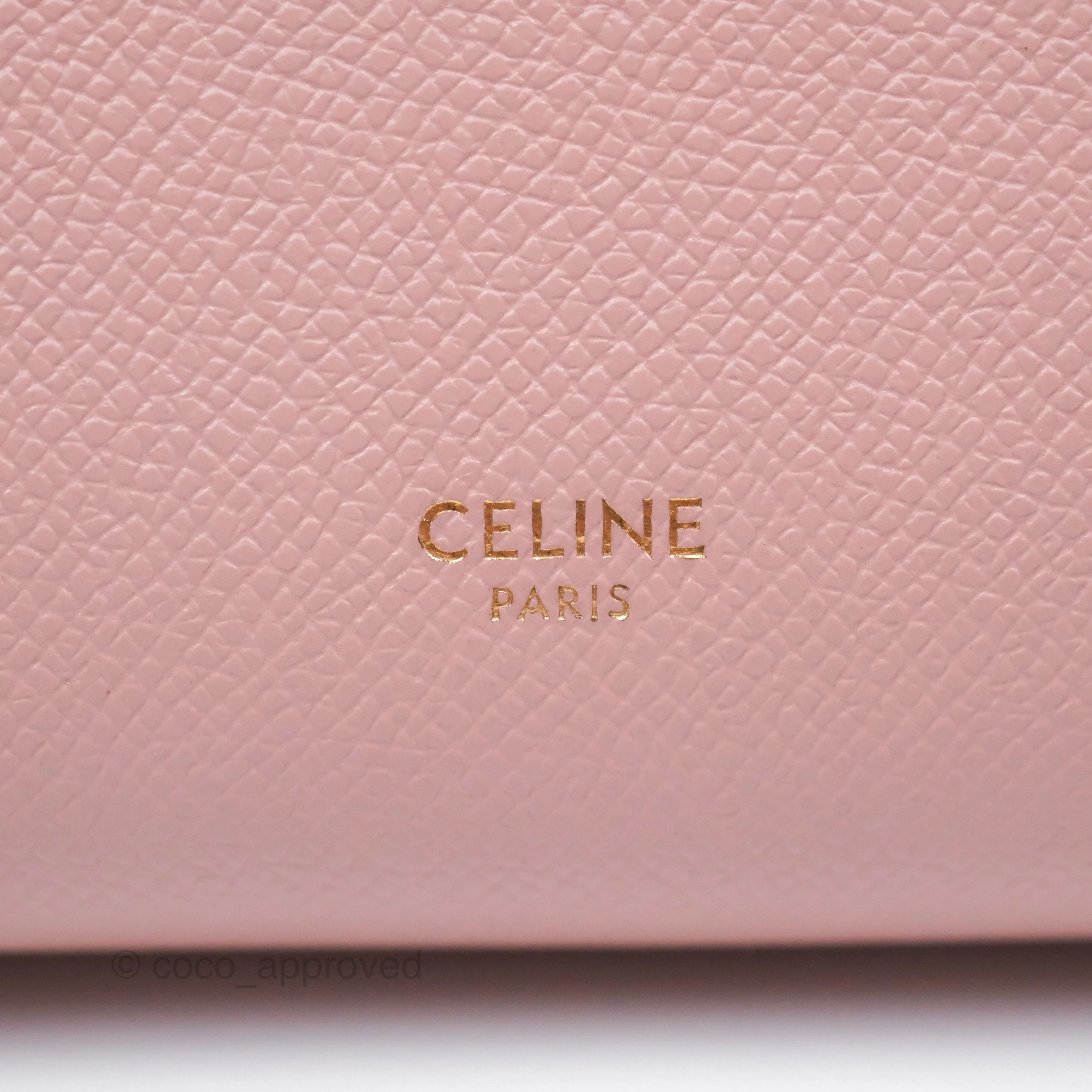 Celine Nano Belt Bag Pink Grained Calfskin Gold Hardware