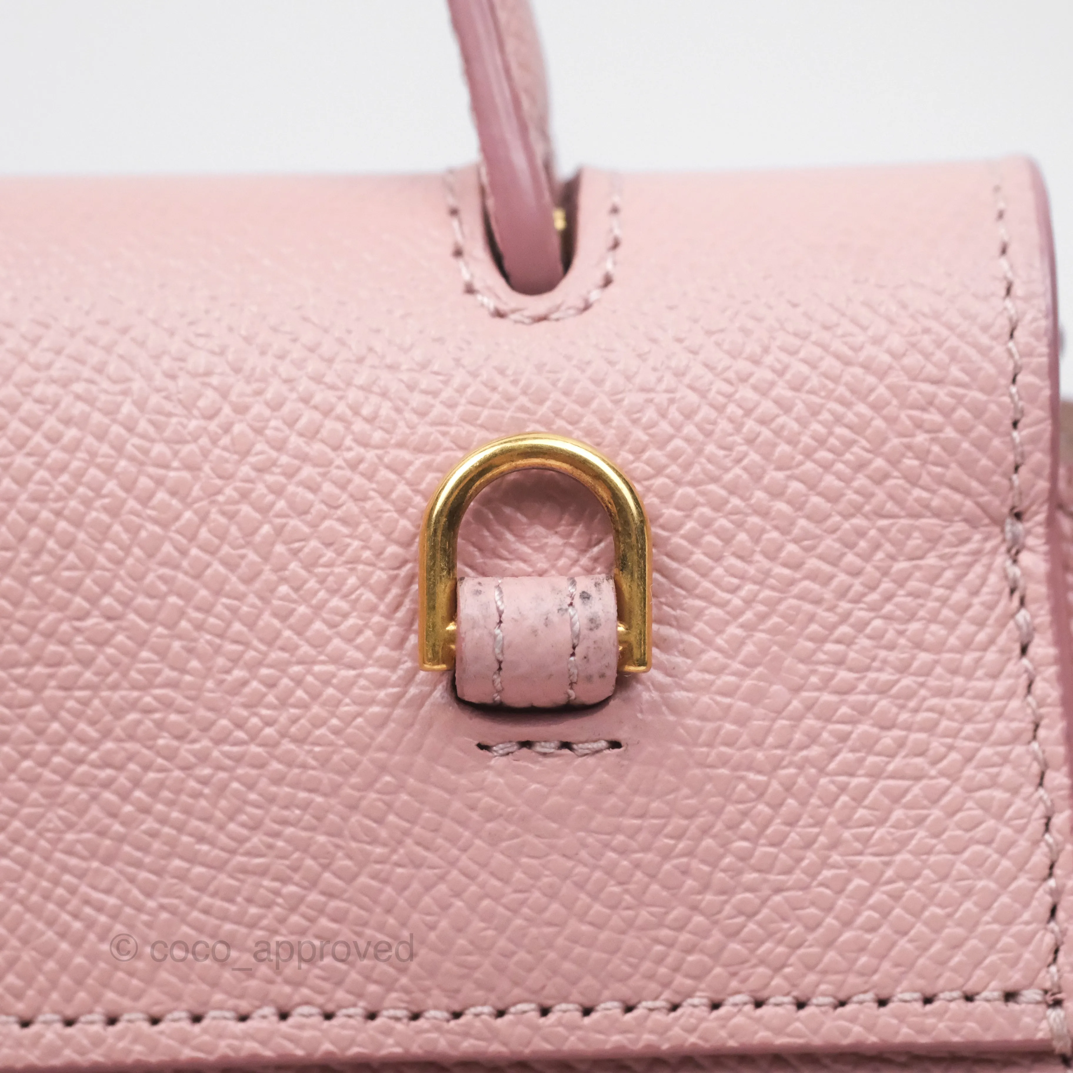 Celine Nano Belt Bag Pink Grained Calfskin Gold Hardware