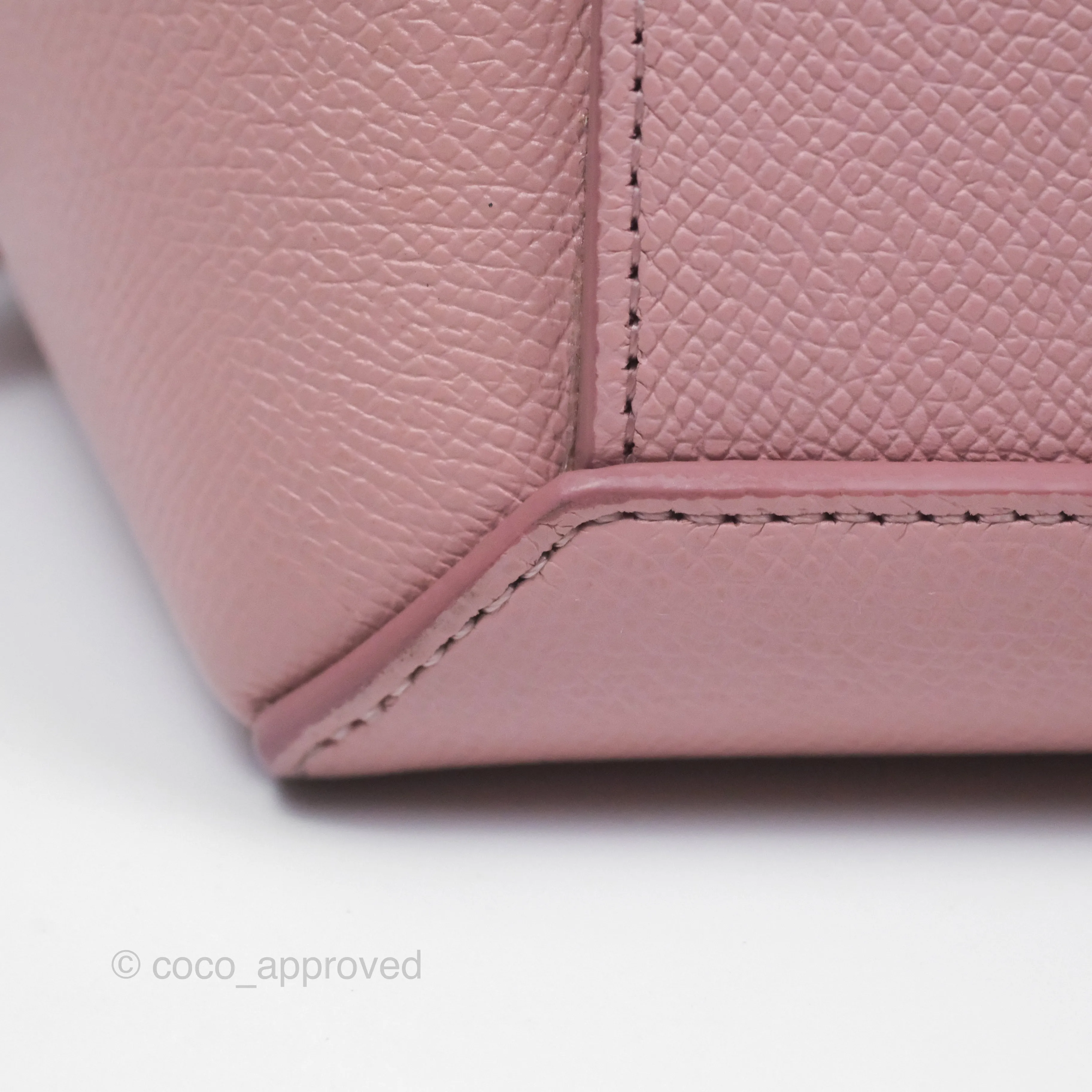 Celine Nano Belt Bag Pink Grained Calfskin Gold Hardware