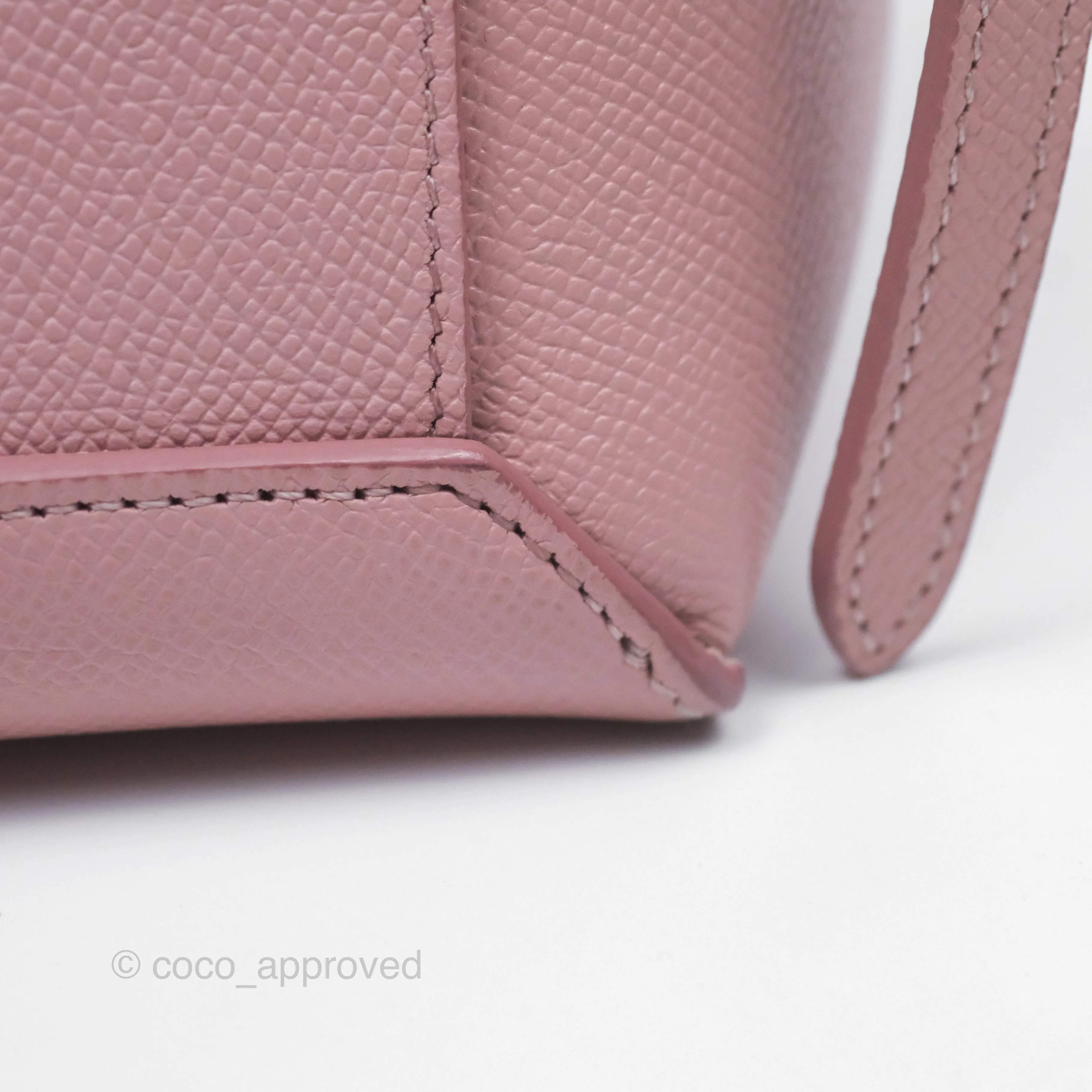 Celine Nano Belt Bag Pink Grained Calfskin Gold Hardware