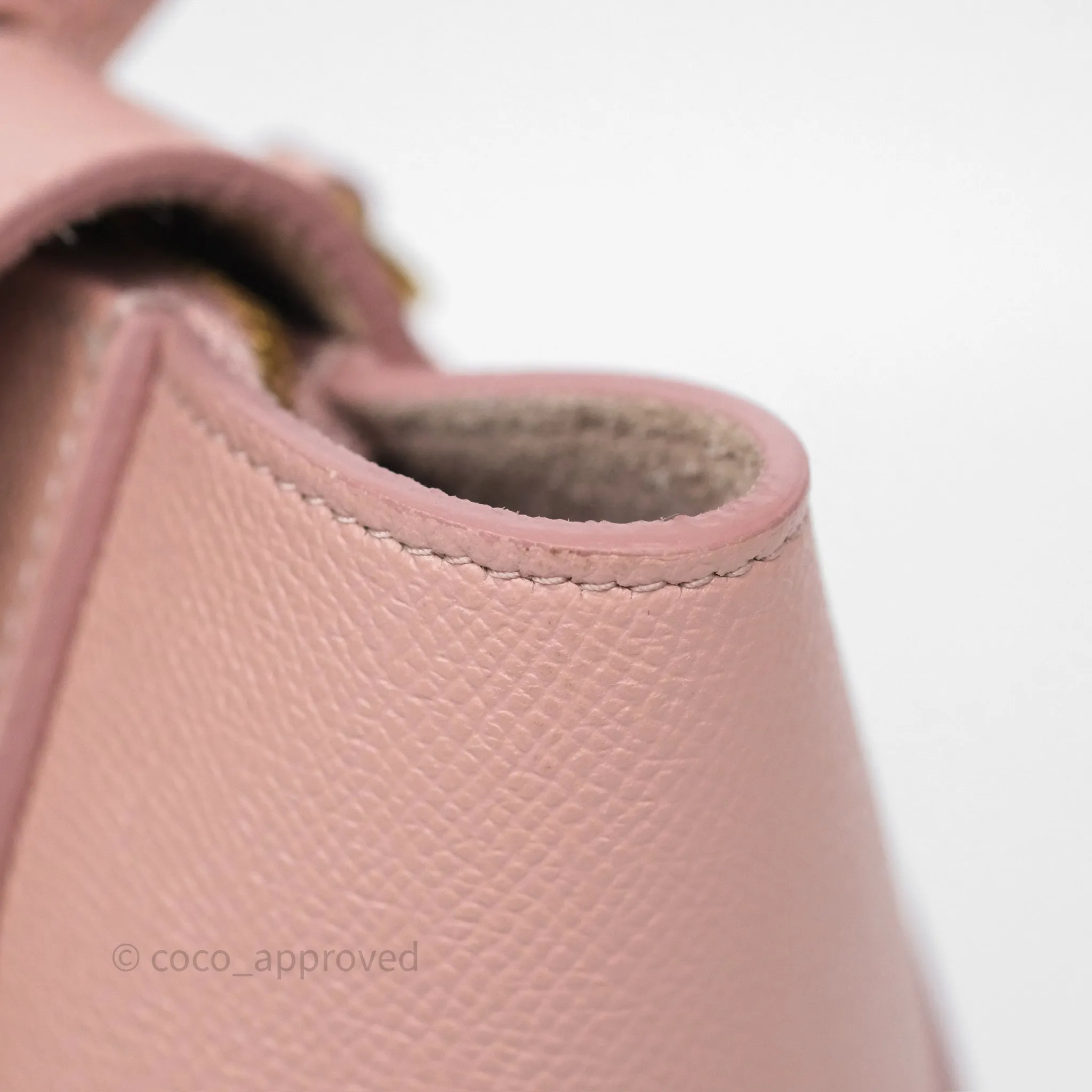 Celine Nano Belt Bag Vintage Pink Grained Calfskin Gold Hardware