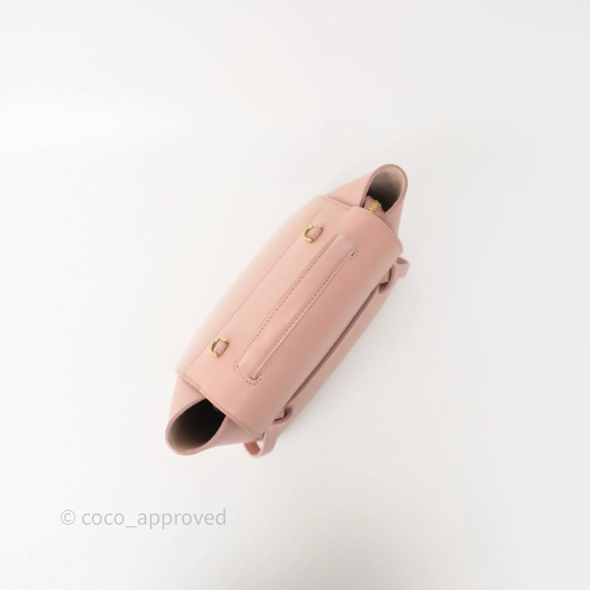 Celine Nano Belt Bag Vintage Pink Grained Calfskin Gold Hardware
