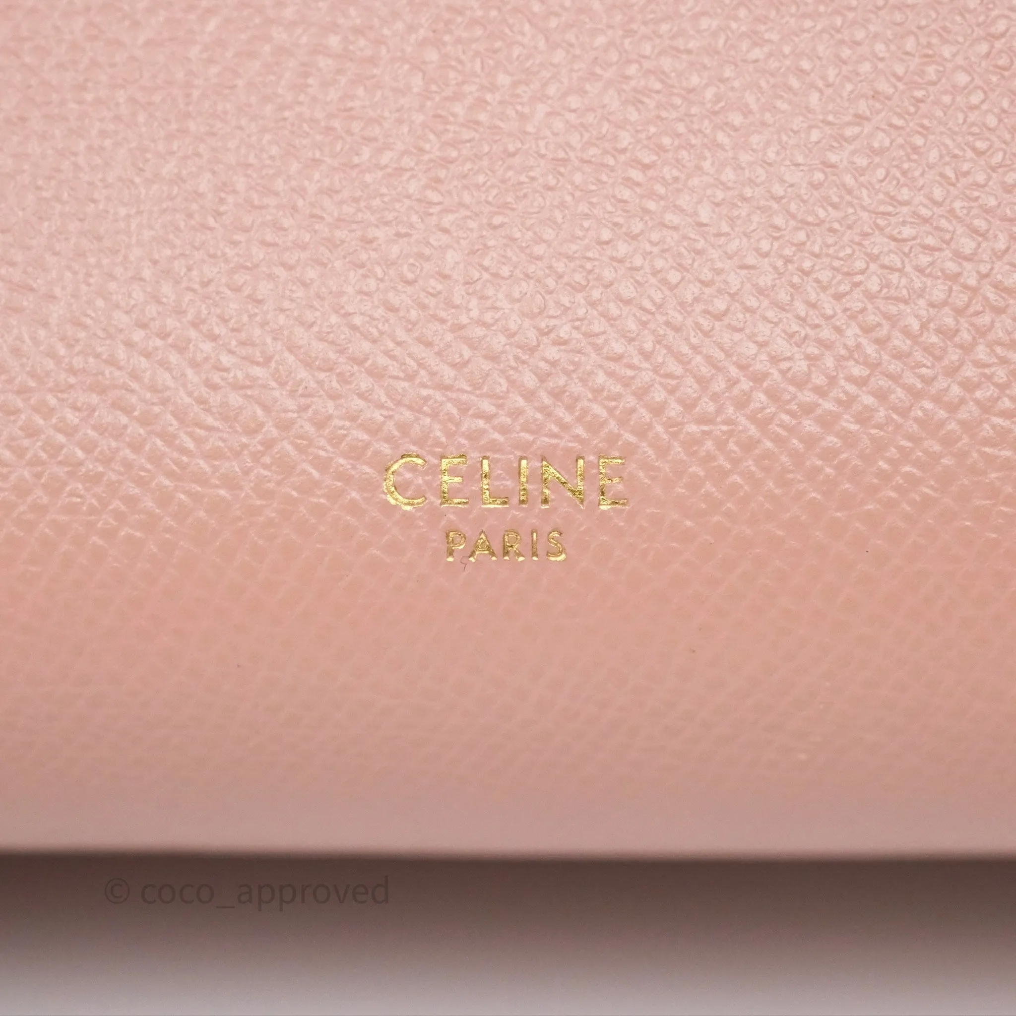 Celine Nano Belt Bag Vintage Pink Grained Calfskin Gold Hardware