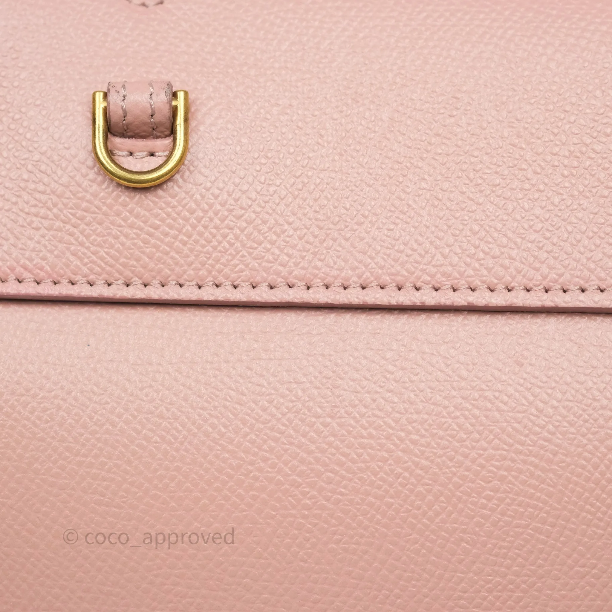 Celine Nano Belt Bag Vintage Pink Grained Calfskin Gold Hardware
