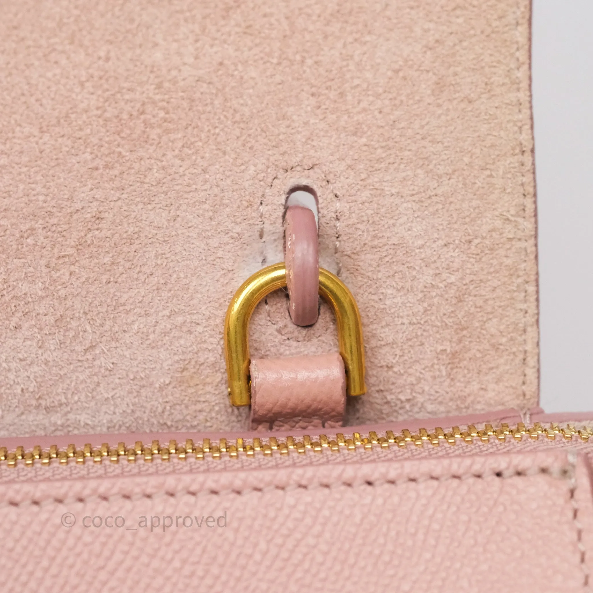 Celine Nano Belt Bag Vintage Pink Grained Calfskin Gold Hardware