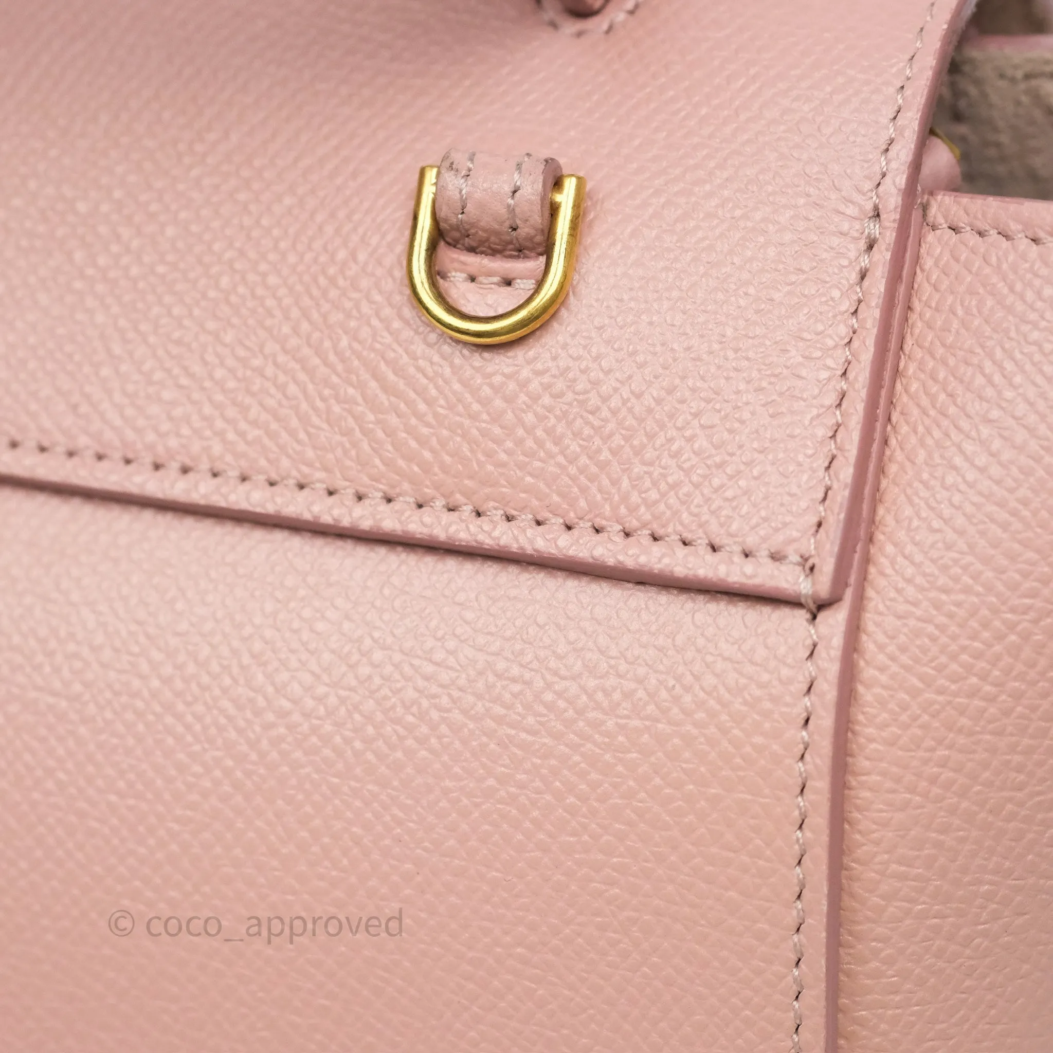 Celine Nano Belt Bag Vintage Pink Grained Calfskin Gold Hardware
