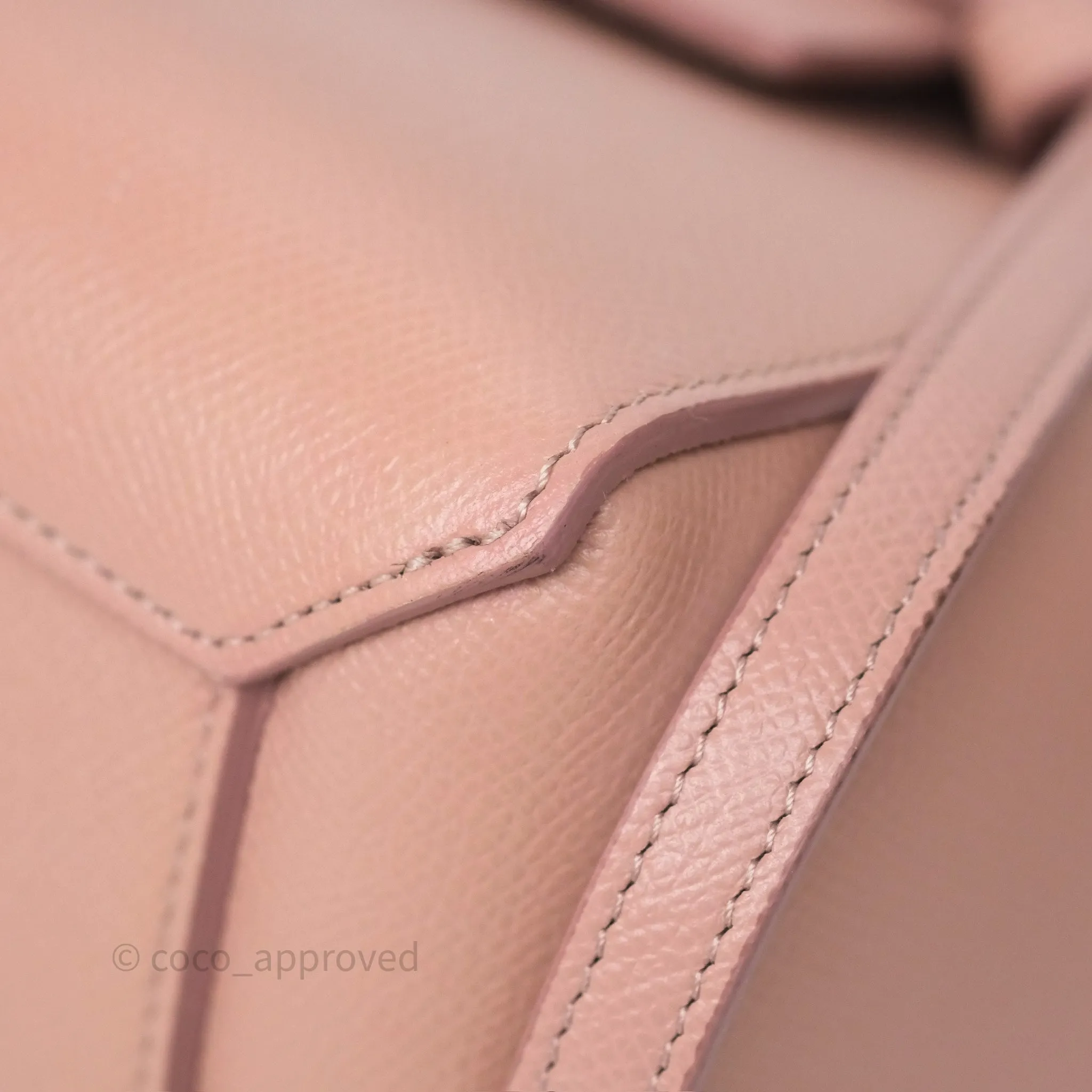 Celine Nano Belt Bag Vintage Pink Grained Calfskin Gold Hardware