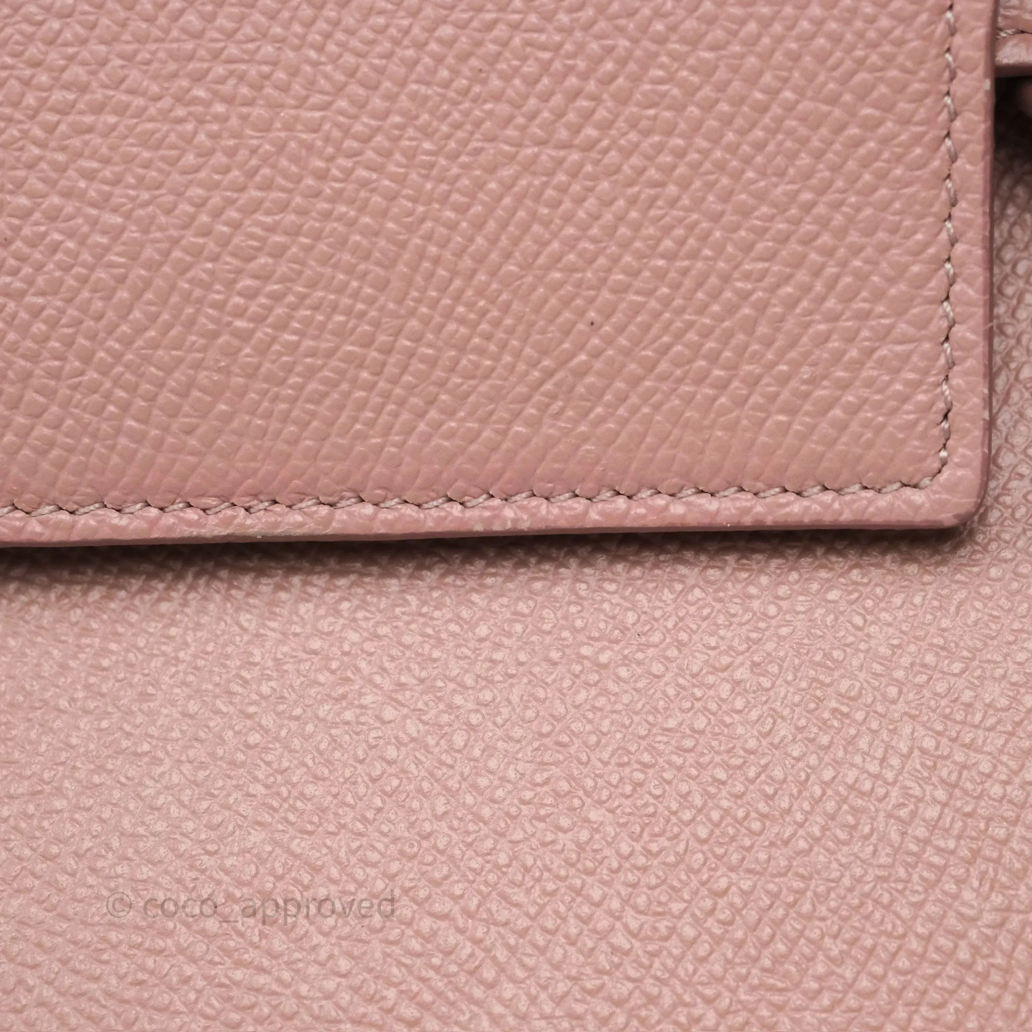 Celine Nano Belt Bag Vintage Pink Grained Calfskin Gold Hardware