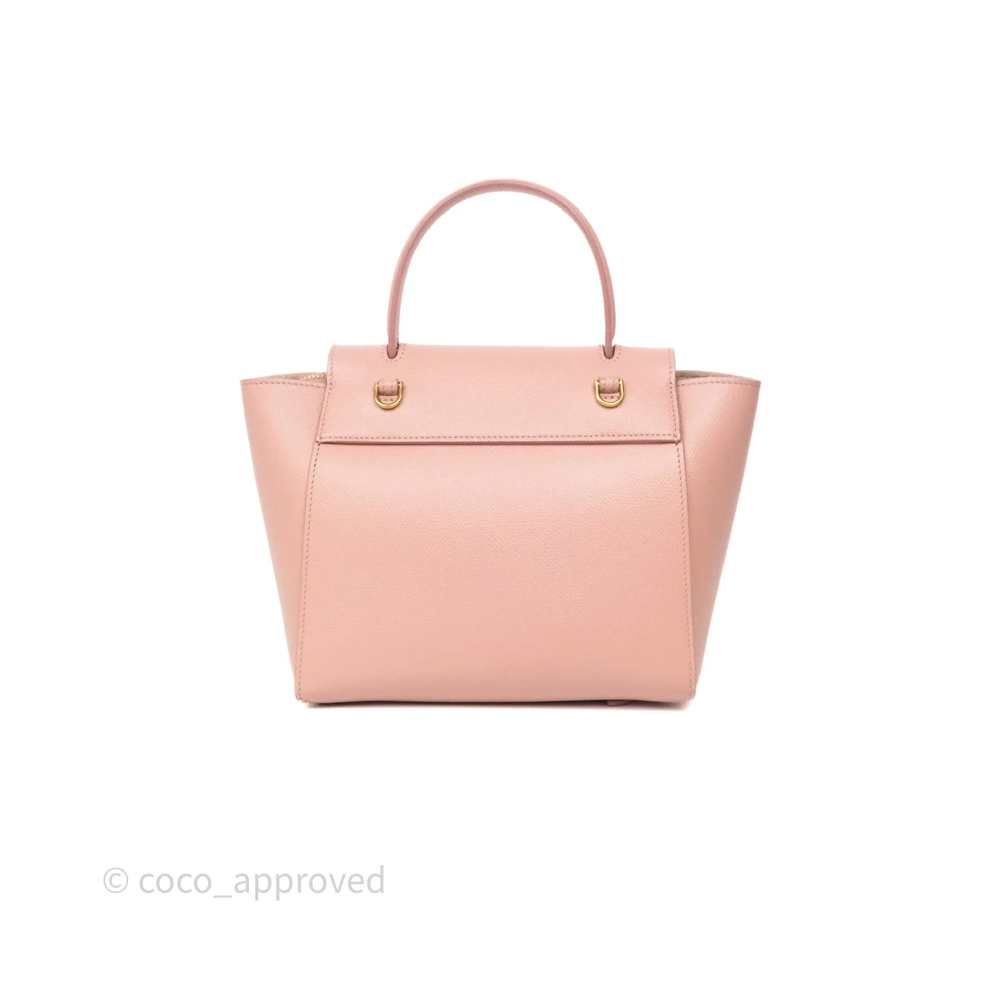 Celine Nano Belt Bag Vintage Pink Grained Calfskin Gold Hardware
