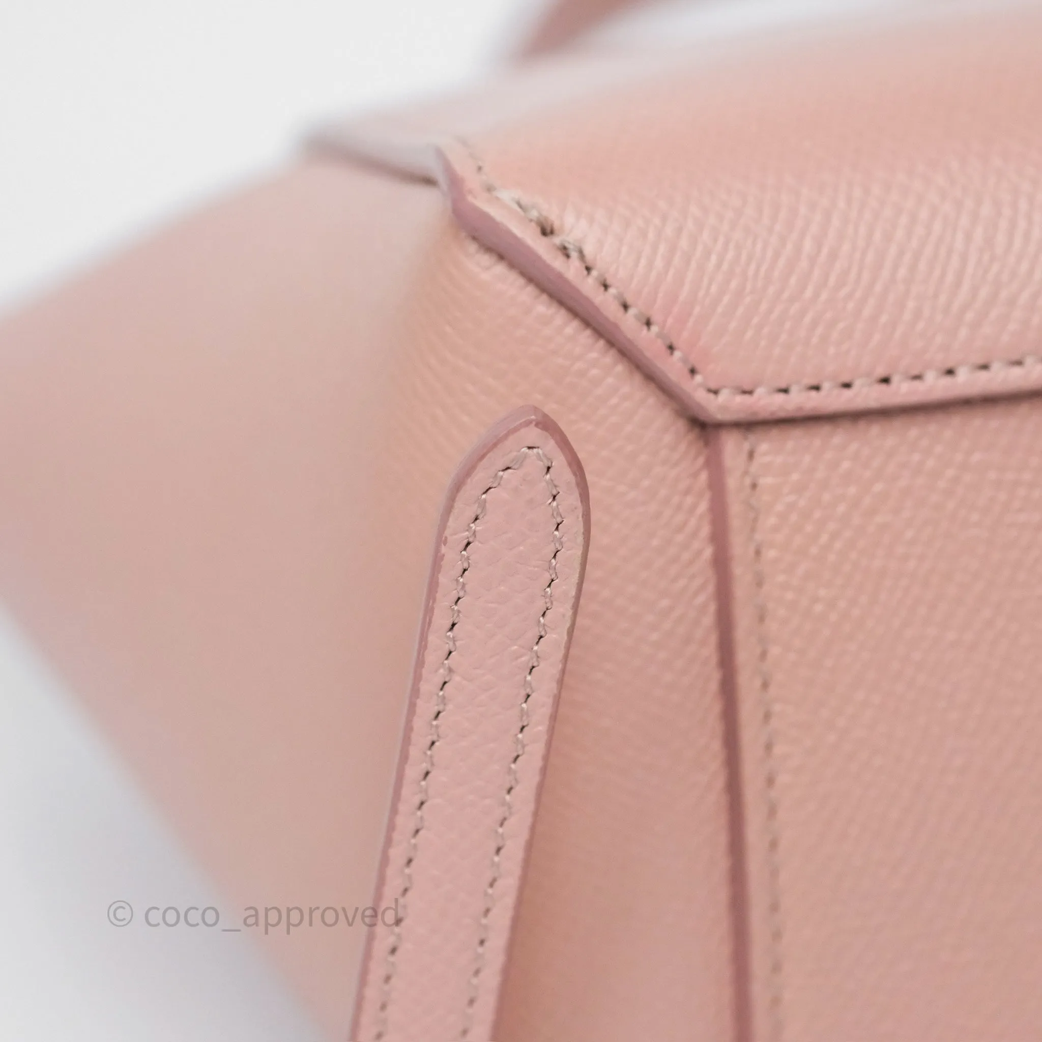 Celine Nano Belt Bag Vintage Pink Grained Calfskin Gold Hardware