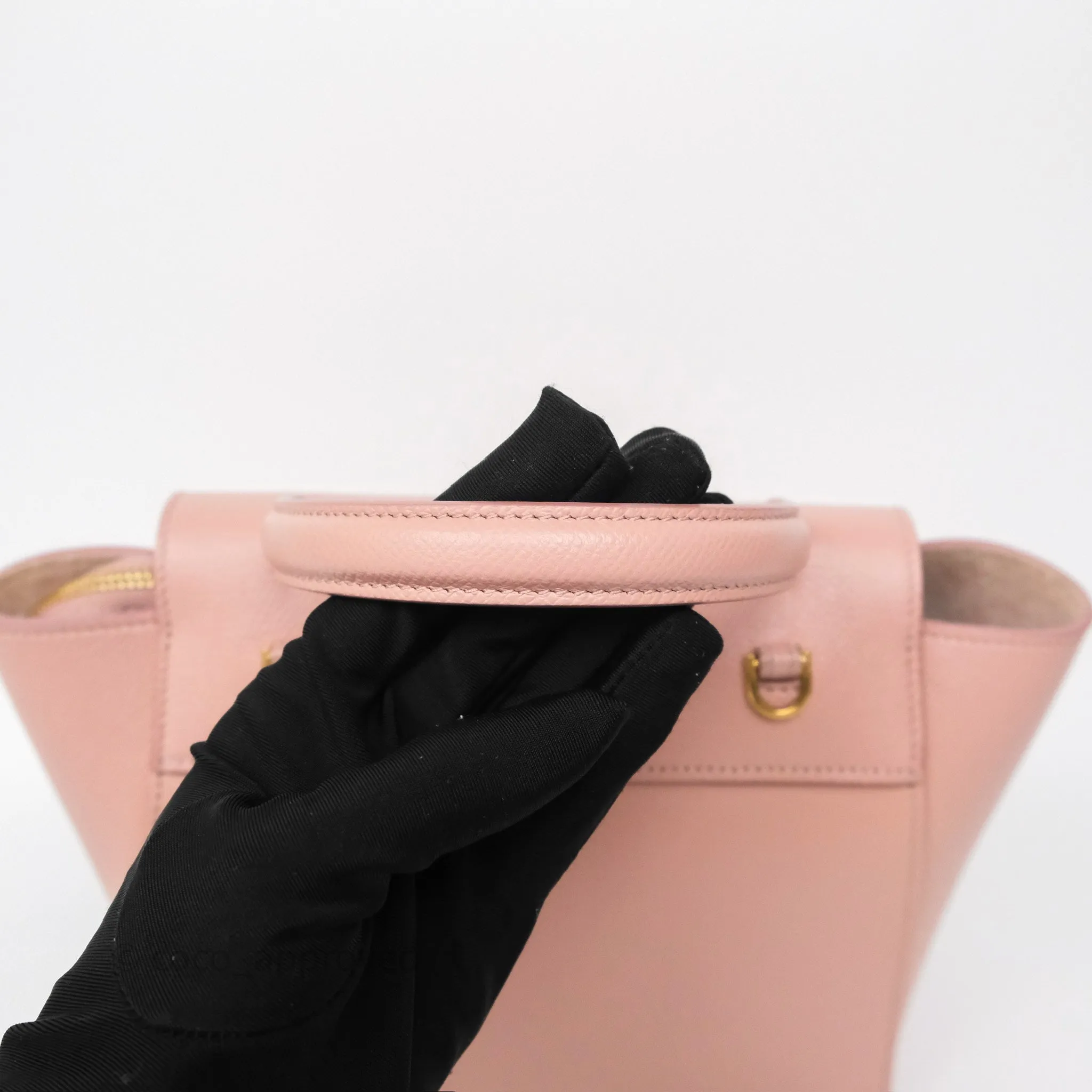 Celine Nano Belt Bag Vintage Pink Grained Calfskin Gold Hardware