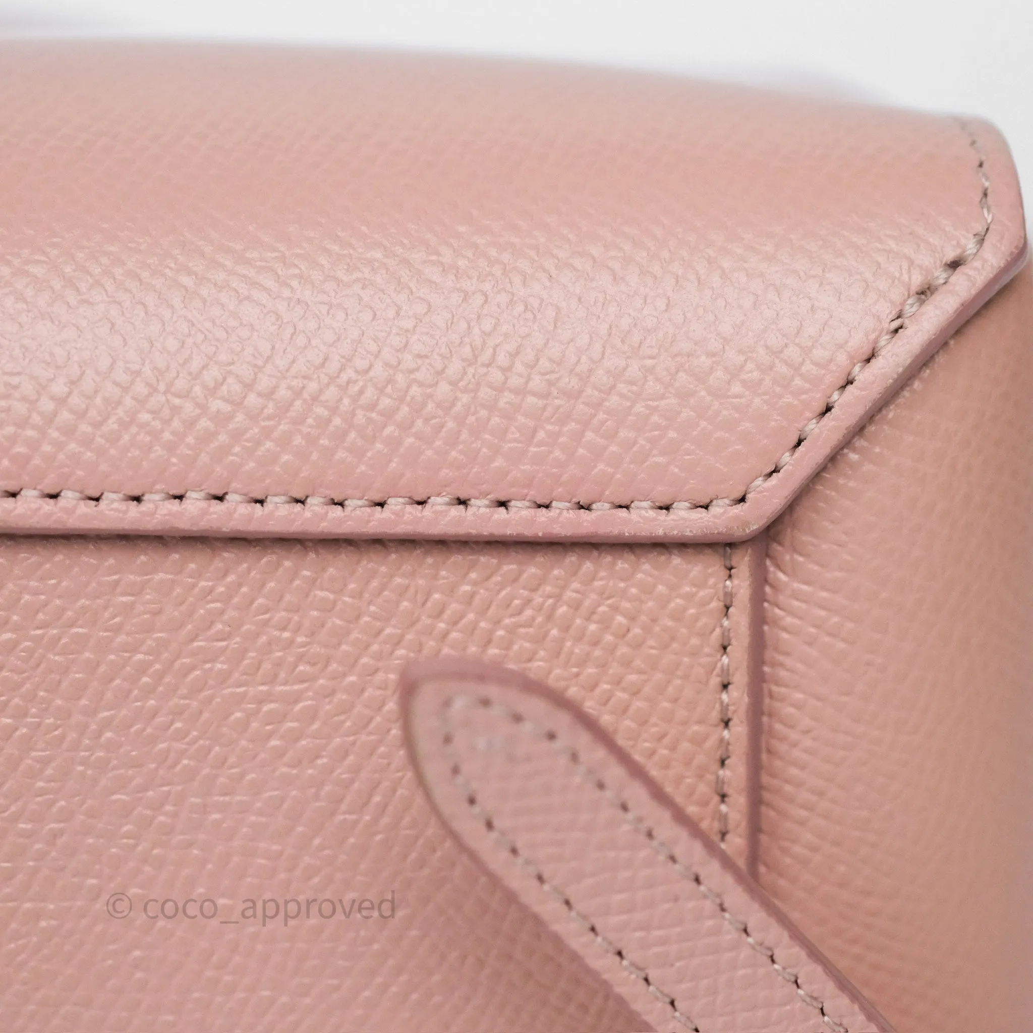 Celine Nano Belt Bag Vintage Pink Grained Calfskin Gold Hardware