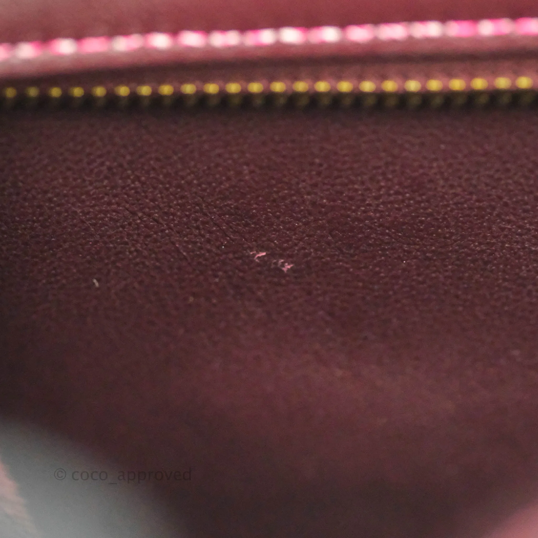 Celine Nano Luggage Bag Burgundy Gold Hardware