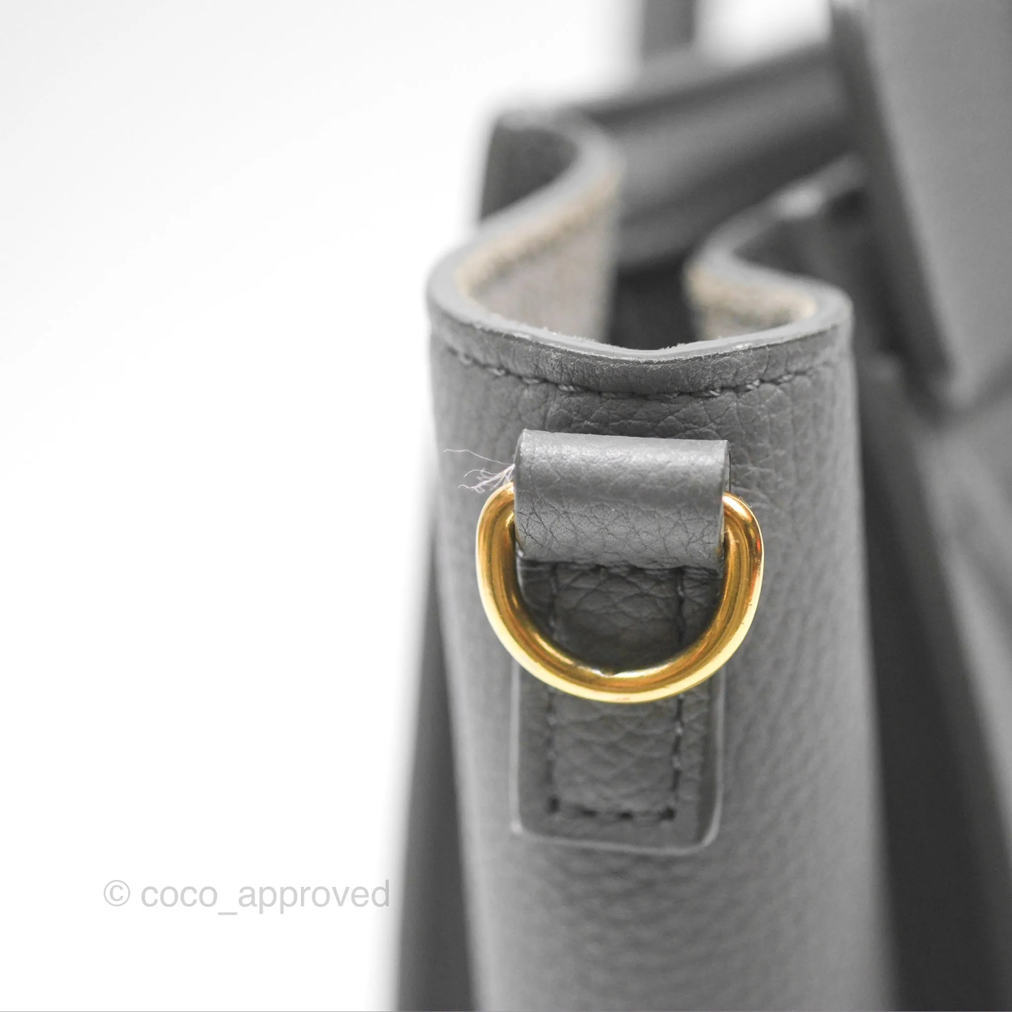 Celine Nano Luggage Bag Grey Drummed Calfskin