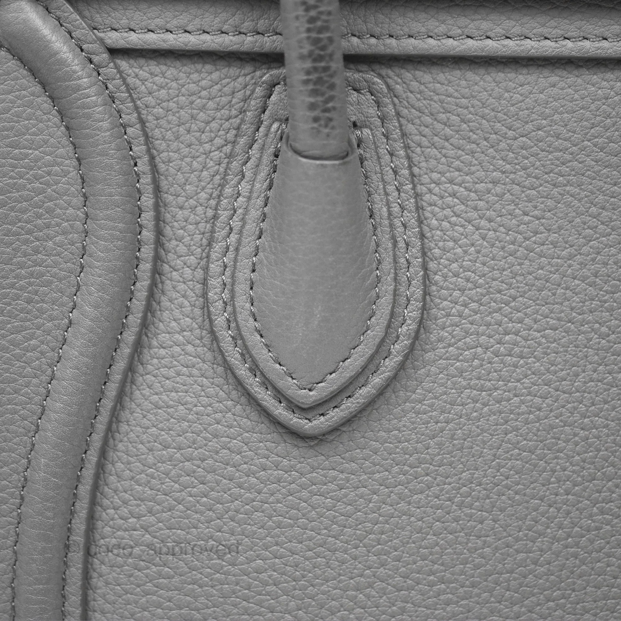 Celine Nano Luggage Bag Grey Drummed Calfskin
