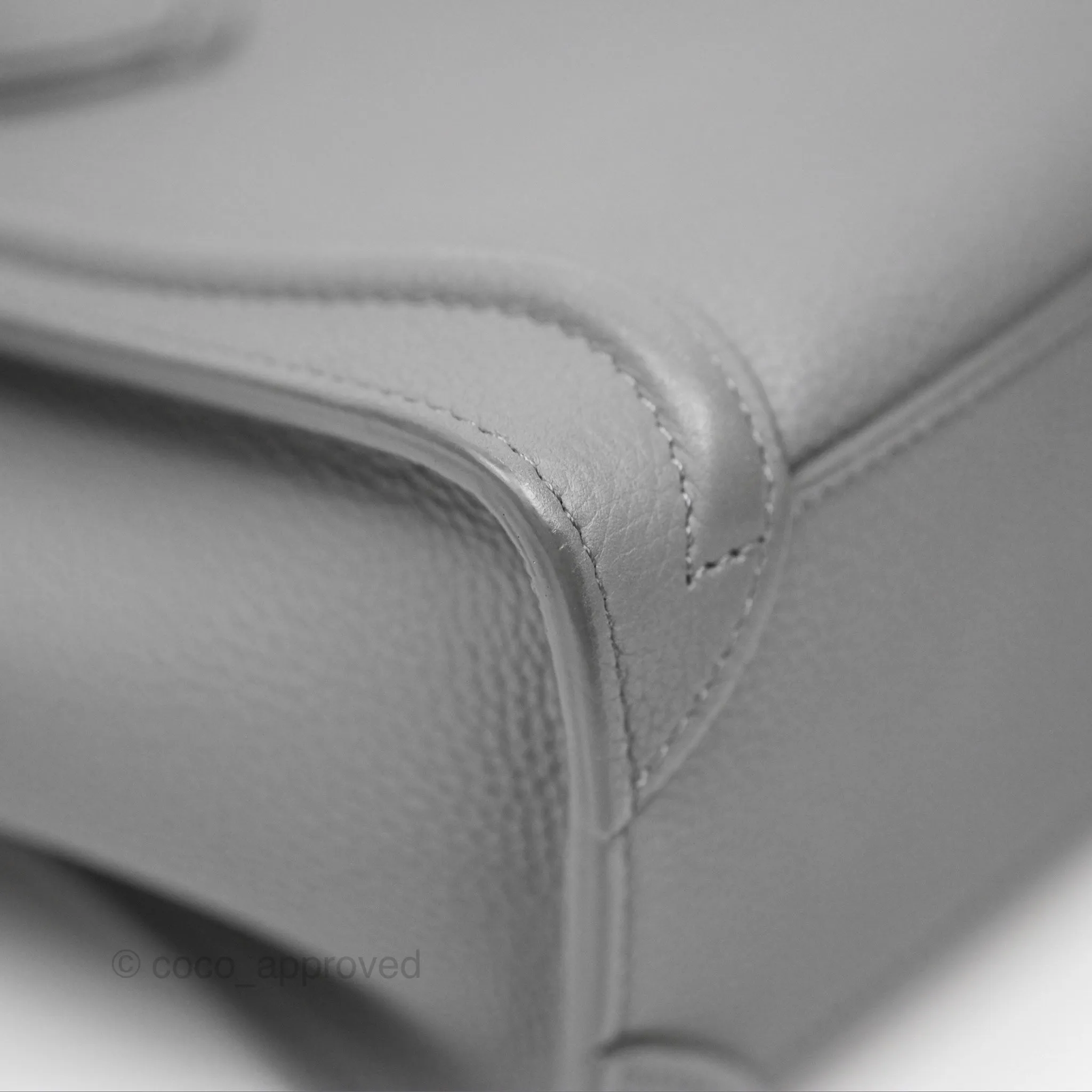 Celine Nano Luggage Bag Grey Drummed Calfskin
