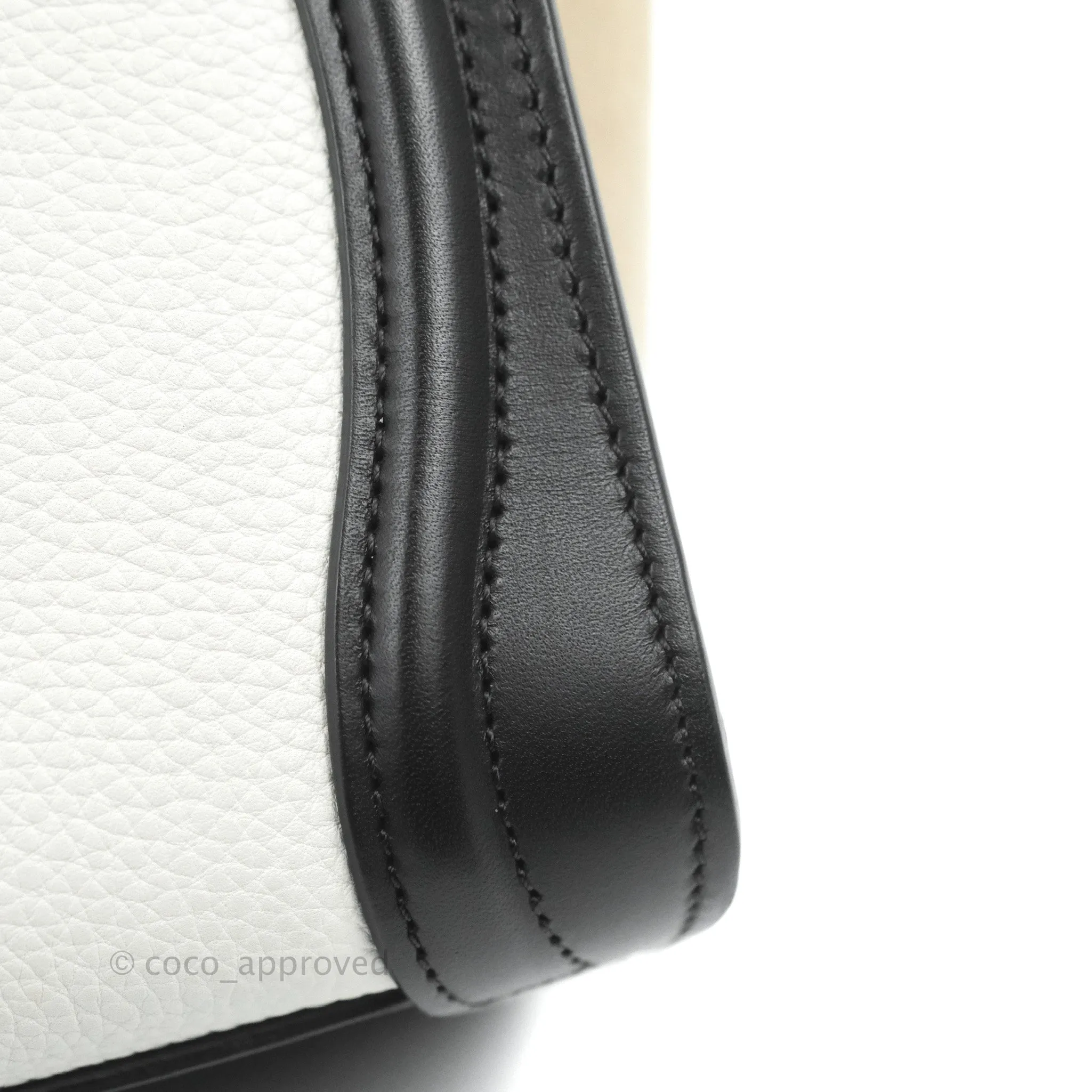 Celine Nano Luggage Bag Tricolour Dune/White/Black Grained Calfskin