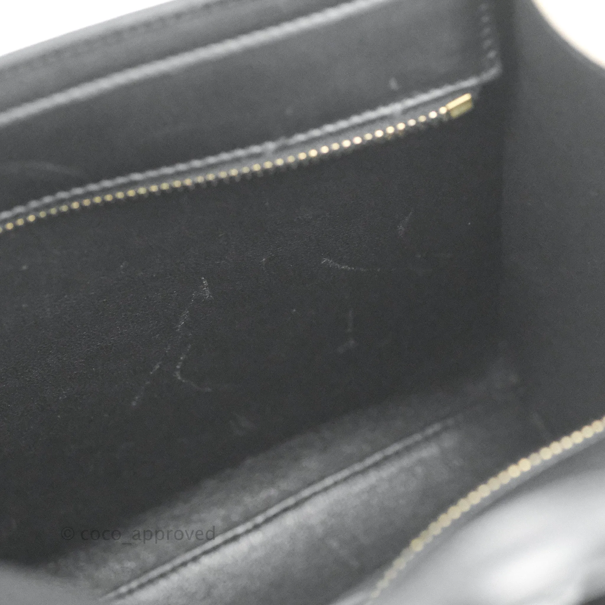 Celine Nano Luggage Bag Tricolour Dune/White/Black Grained Calfskin