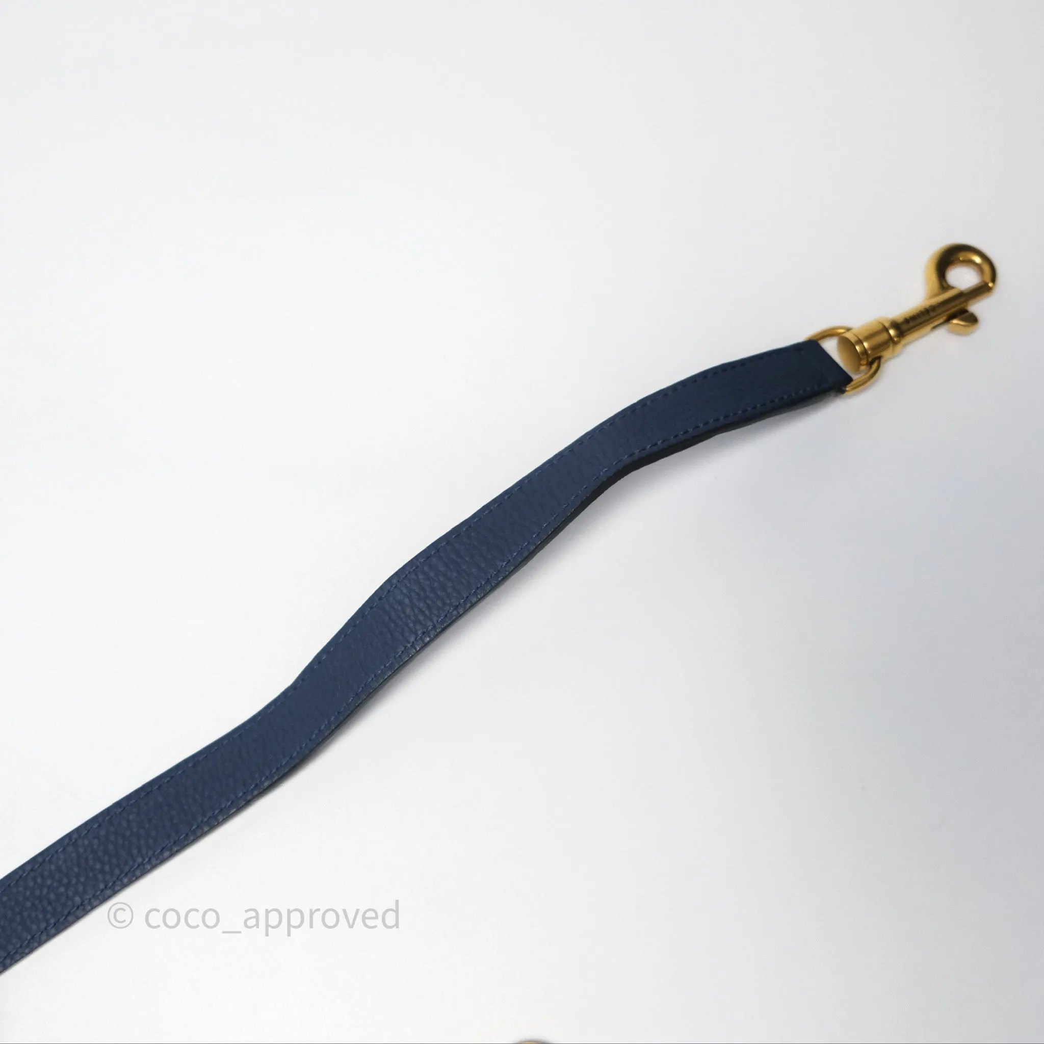 Celine Nano Luggage Handbag Navy Grained Calfskin Gold Hardware
