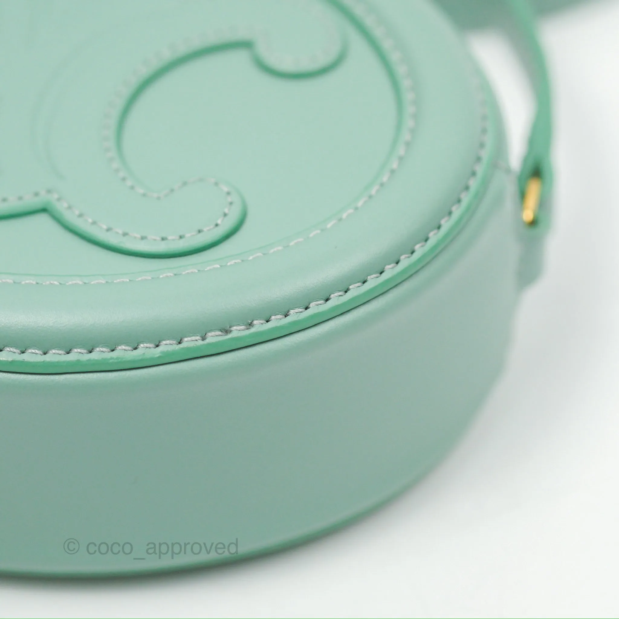 Celine Oval Bag Cuir Triomphe Ice Mint Calfskin