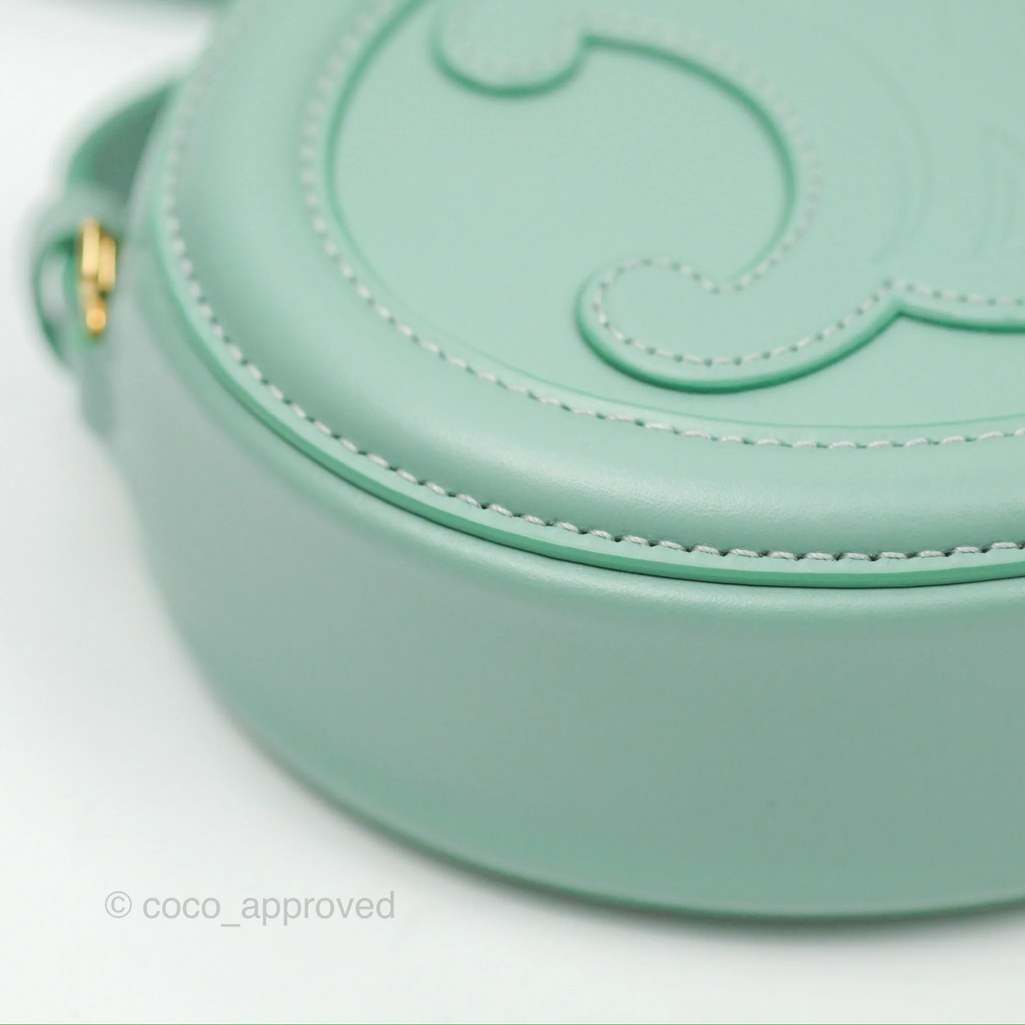 Celine Oval Bag Cuir Triomphe Ice Mint Calfskin