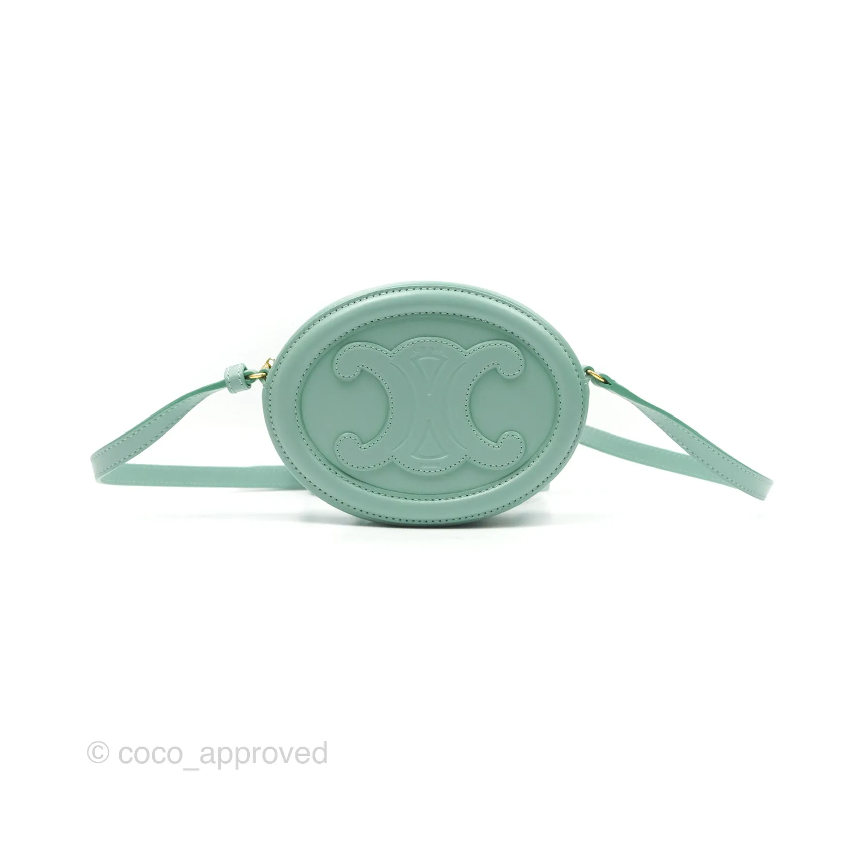 Celine Oval Bag Cuir Triomphe Ice Mint Calfskin