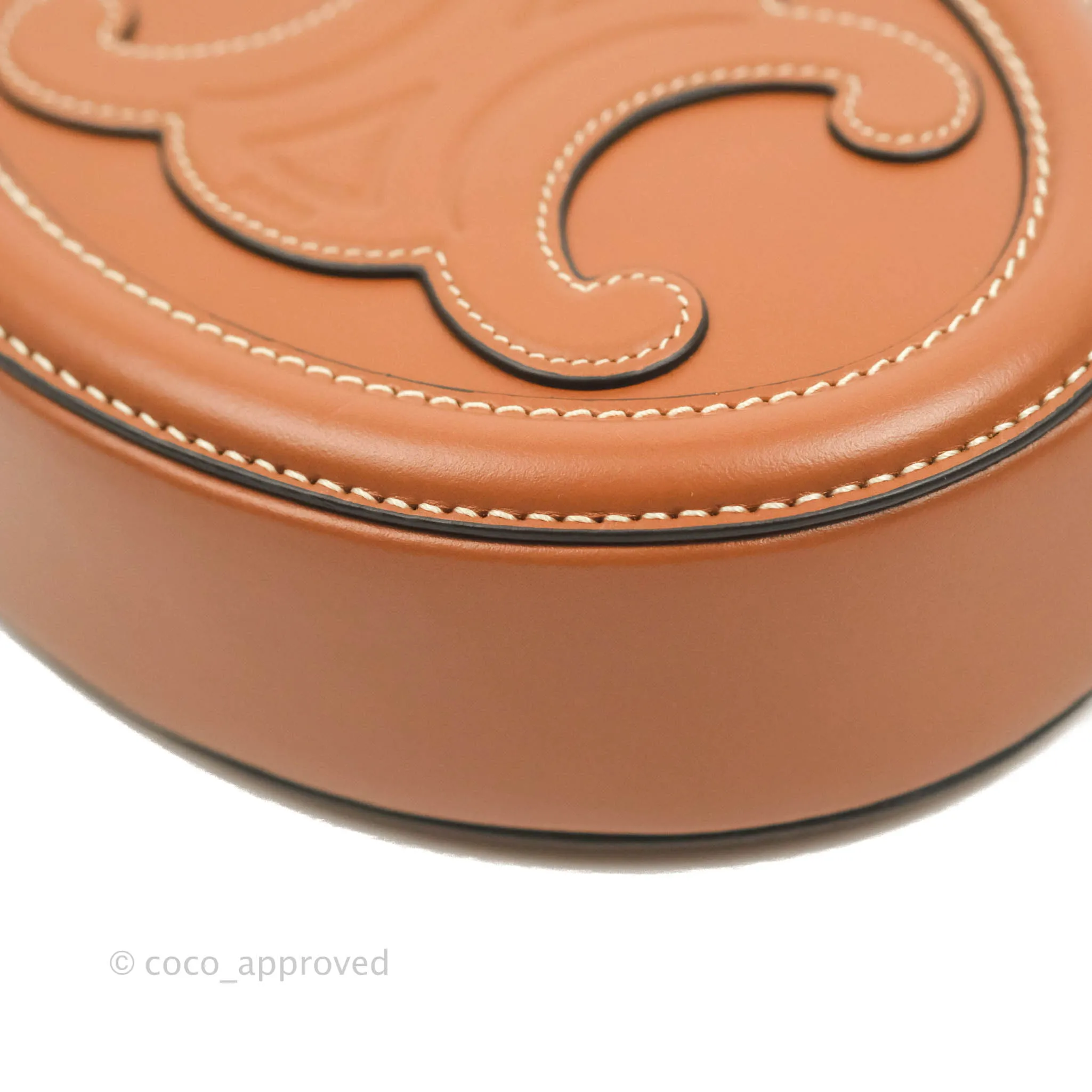 Celine Oval Bag Cuir Triophe Brown Calfskin