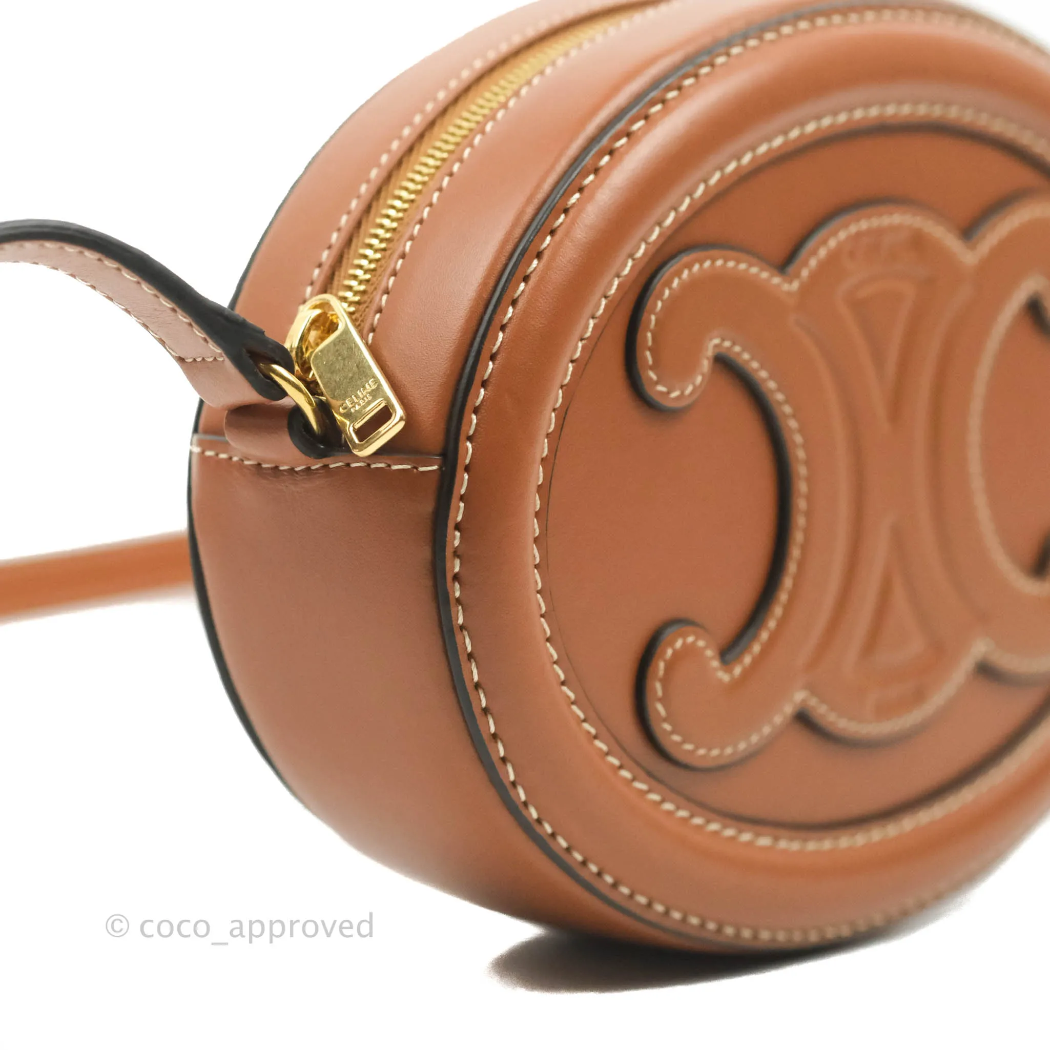 Celine Oval Bag Cuir Triophe Brown Calfskin