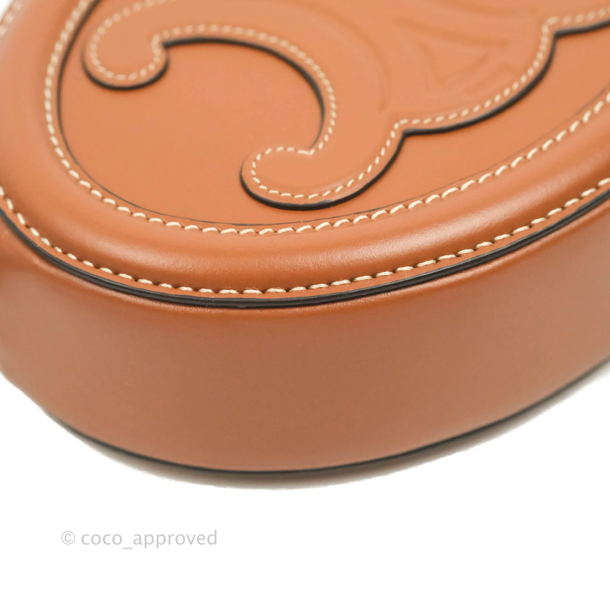Celine Oval Bag Cuir Triophe Brown Calfskin