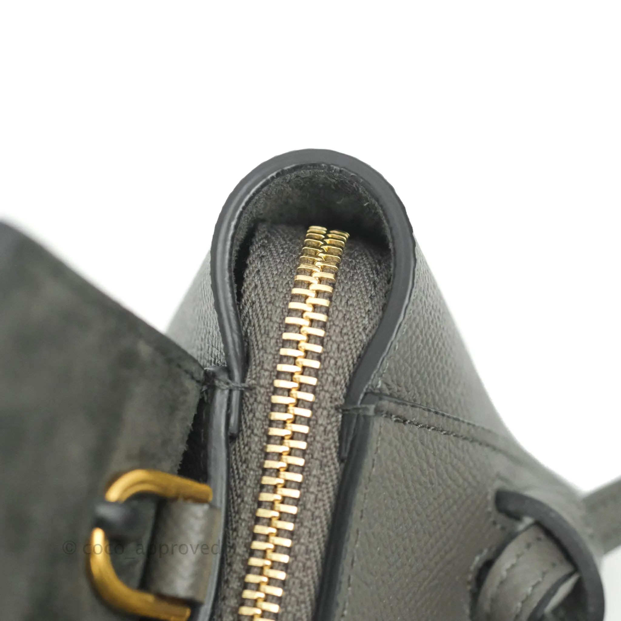 Celine Pico Belt Bag Grey Grained Calfskin Gold Hardware