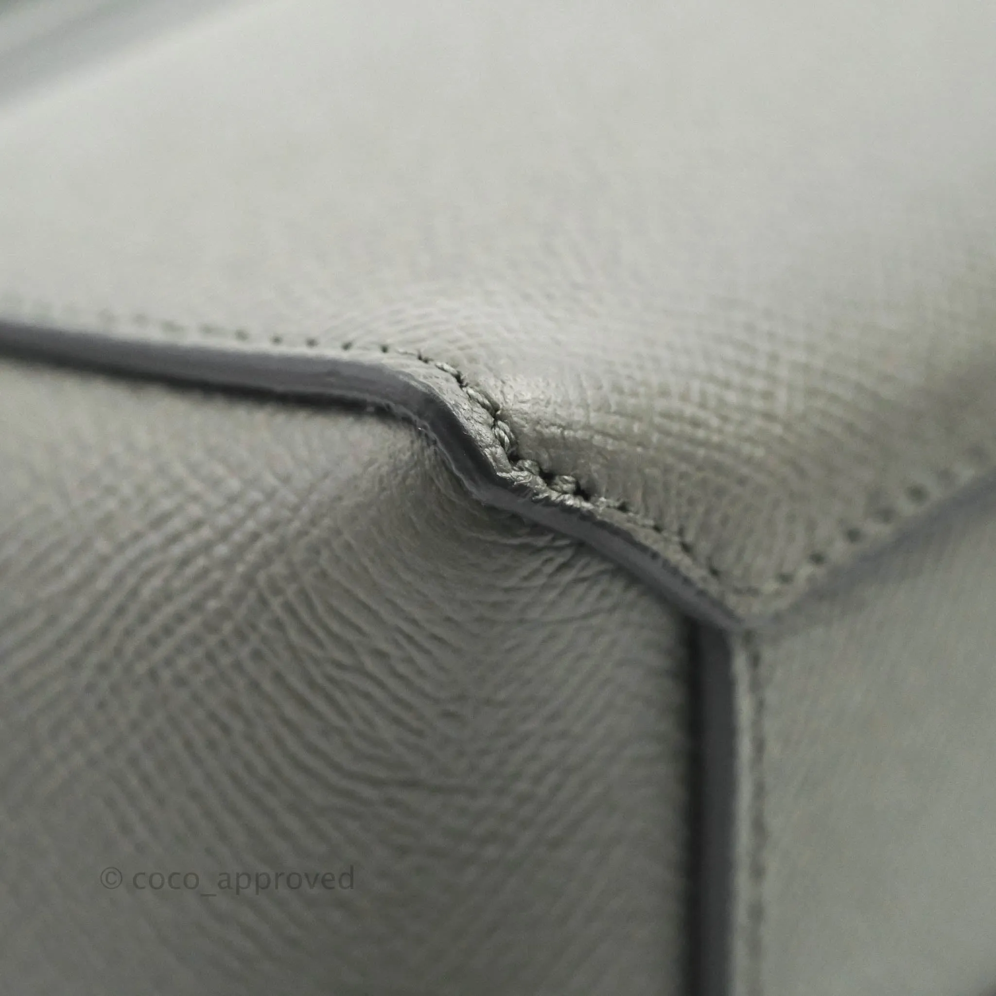 Celine Pico Belt Bag Grey Grained Calfskin Gold Hardware