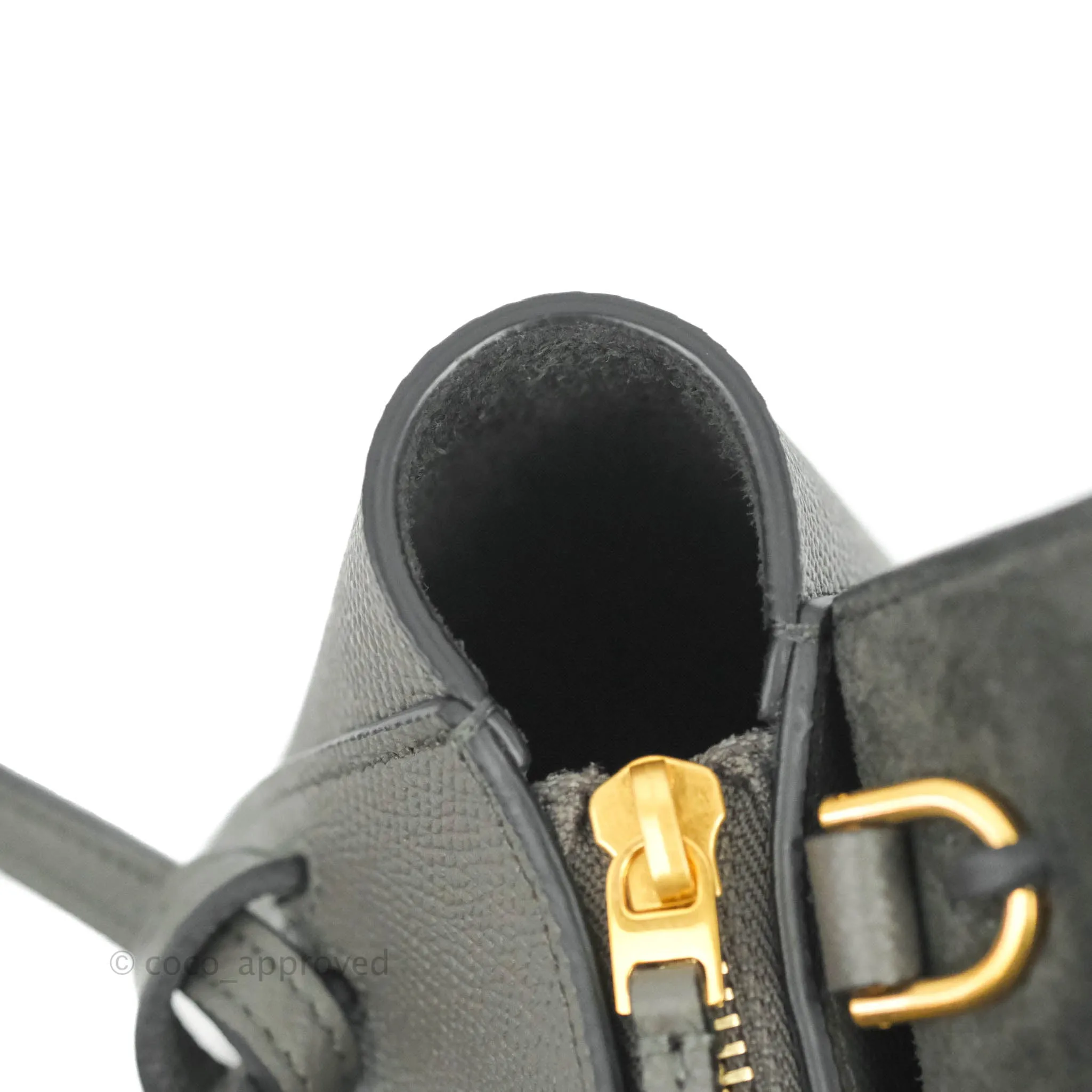 Celine Pico Belt Bag Grey Grained Calfskin Gold Hardware