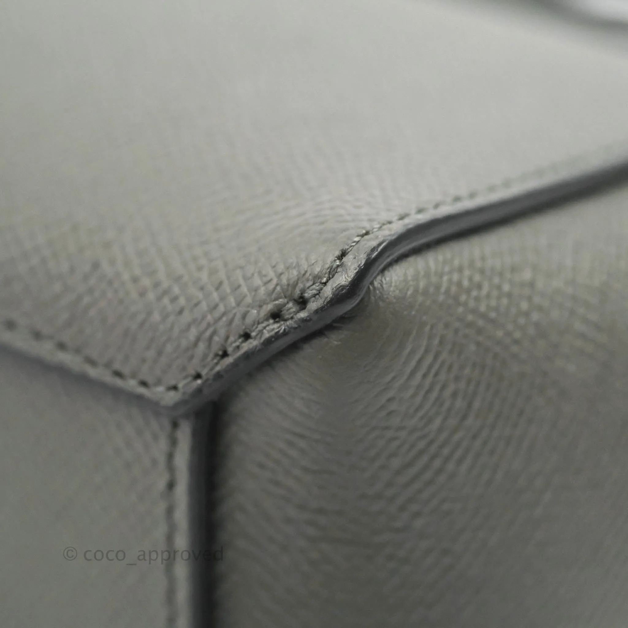 Celine Pico Belt Bag Grey Grained Calfskin Gold Hardware