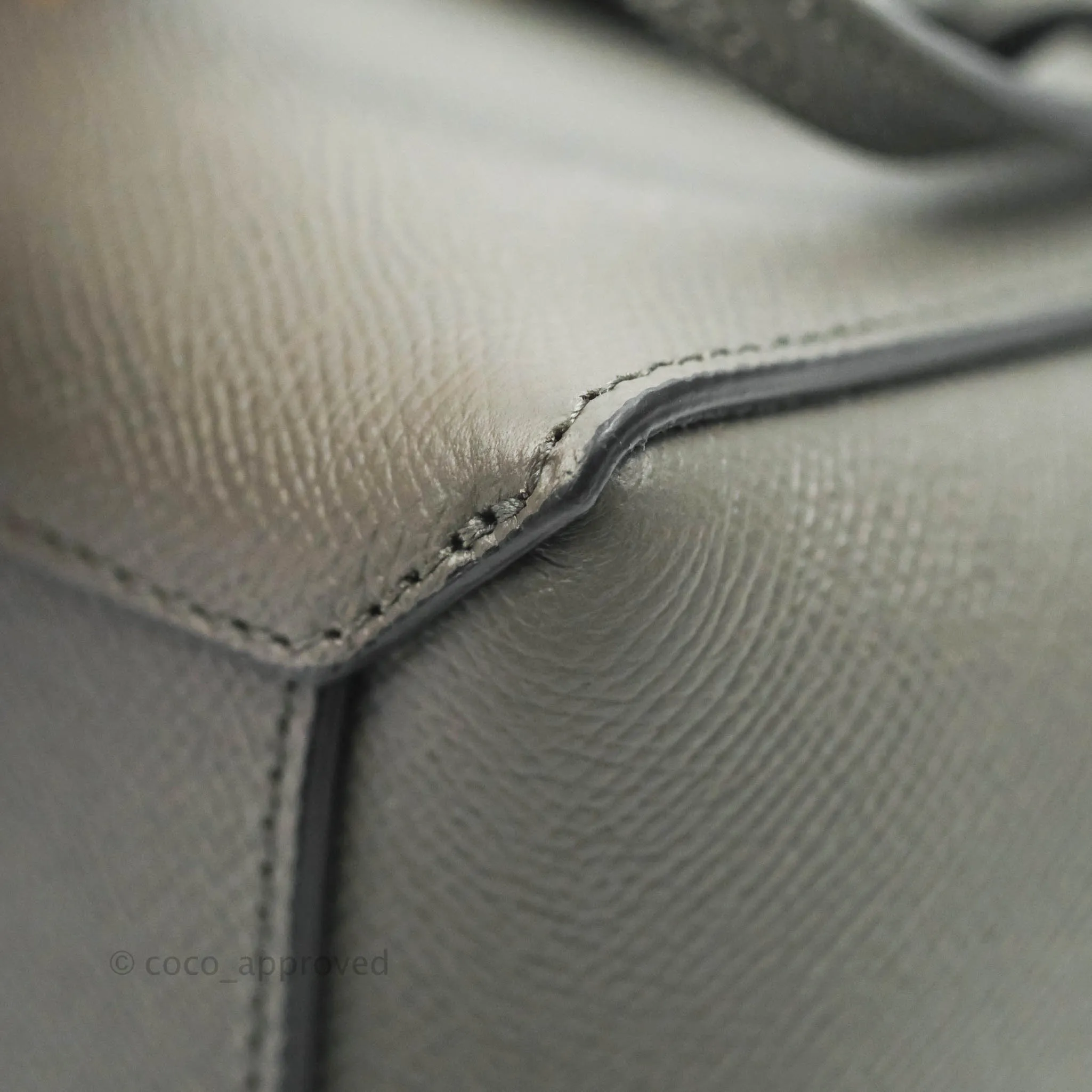 Celine Pico Belt Bag Grey Grained Calfskin Gold Hardware