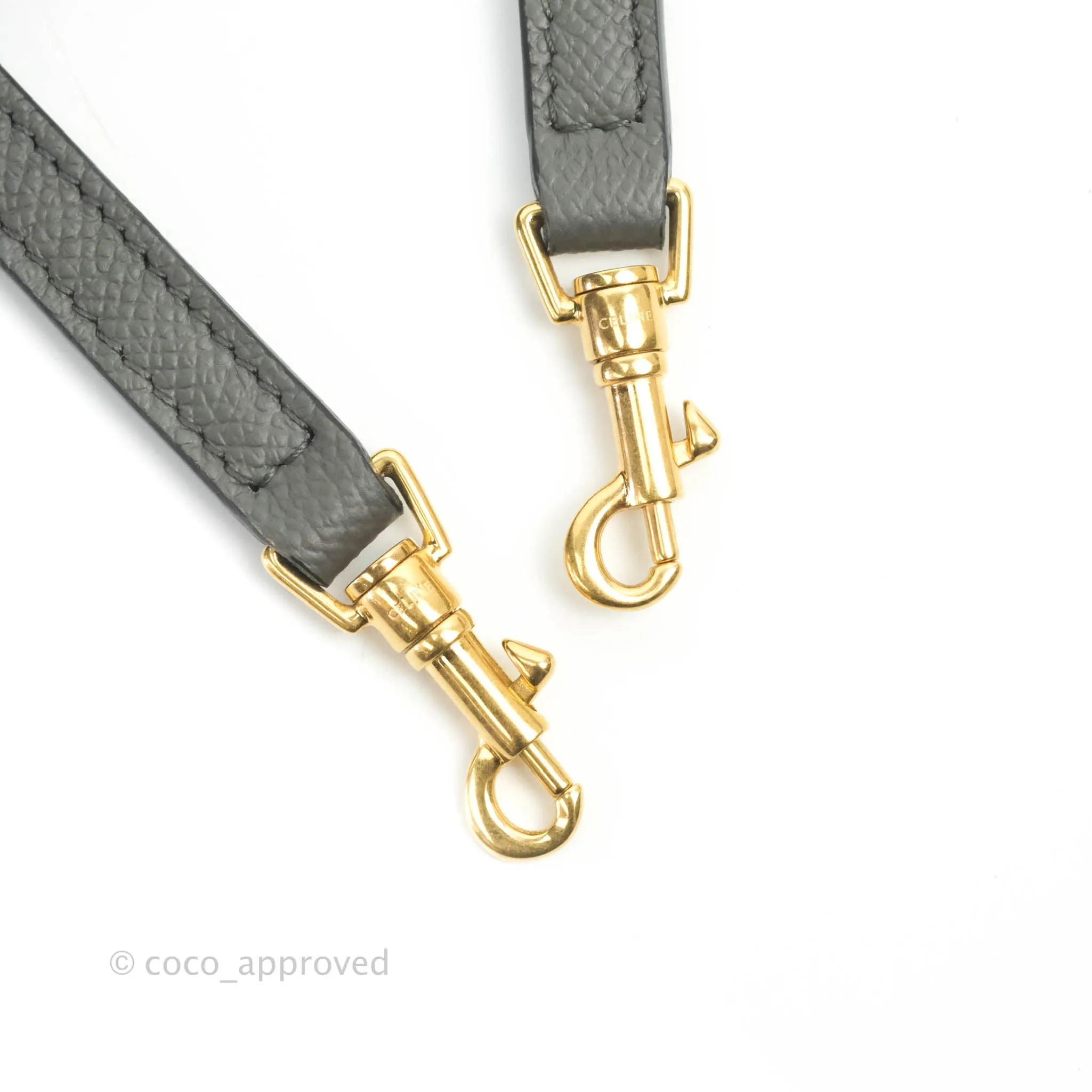 Celine Pico Belt Bag Grey Grained Calfskin Gold Hardware