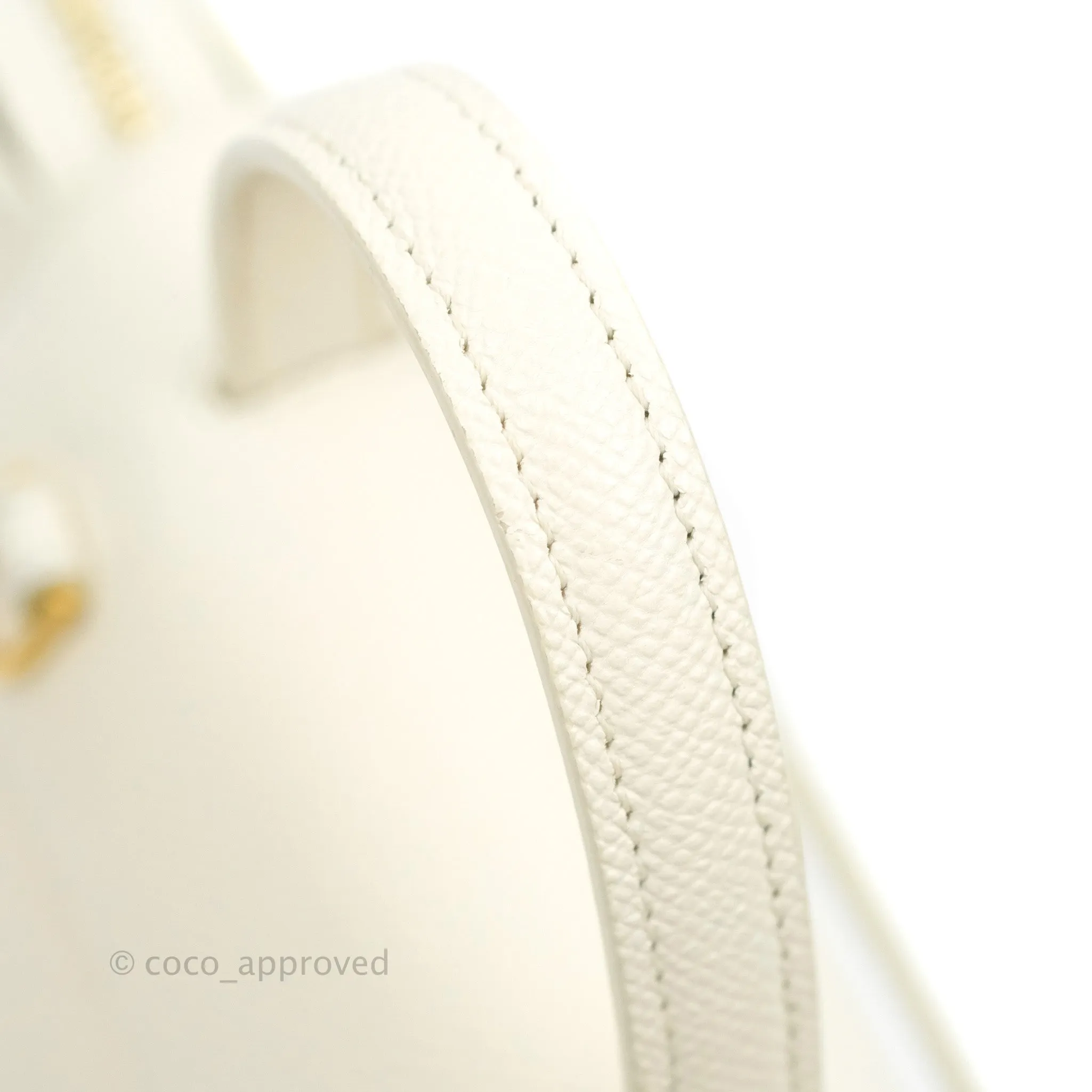 Celine Pico Belt Bag White Grained Calfskin Gold Hardware