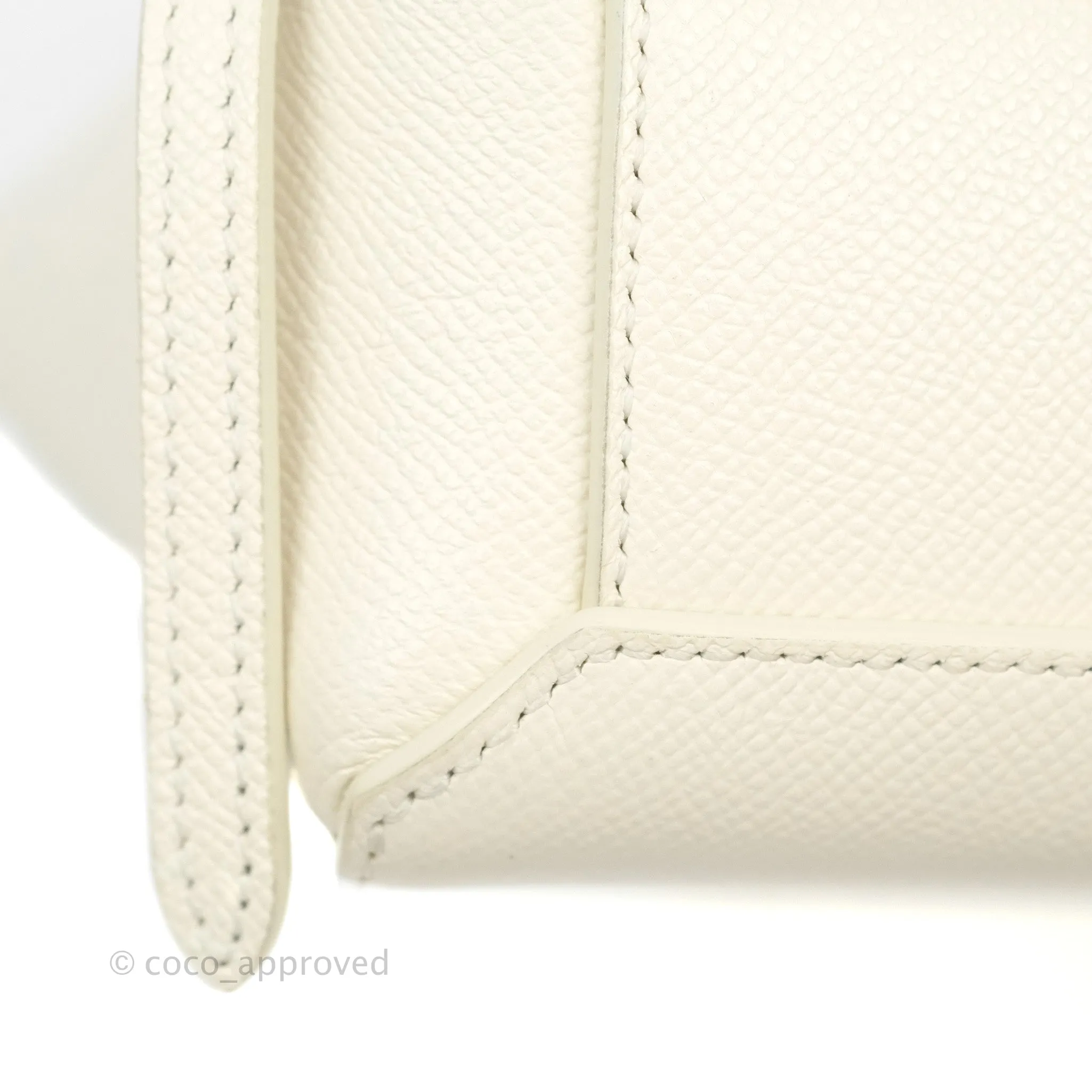 Celine Pico Belt Bag White Grained Calfskin Gold Hardware