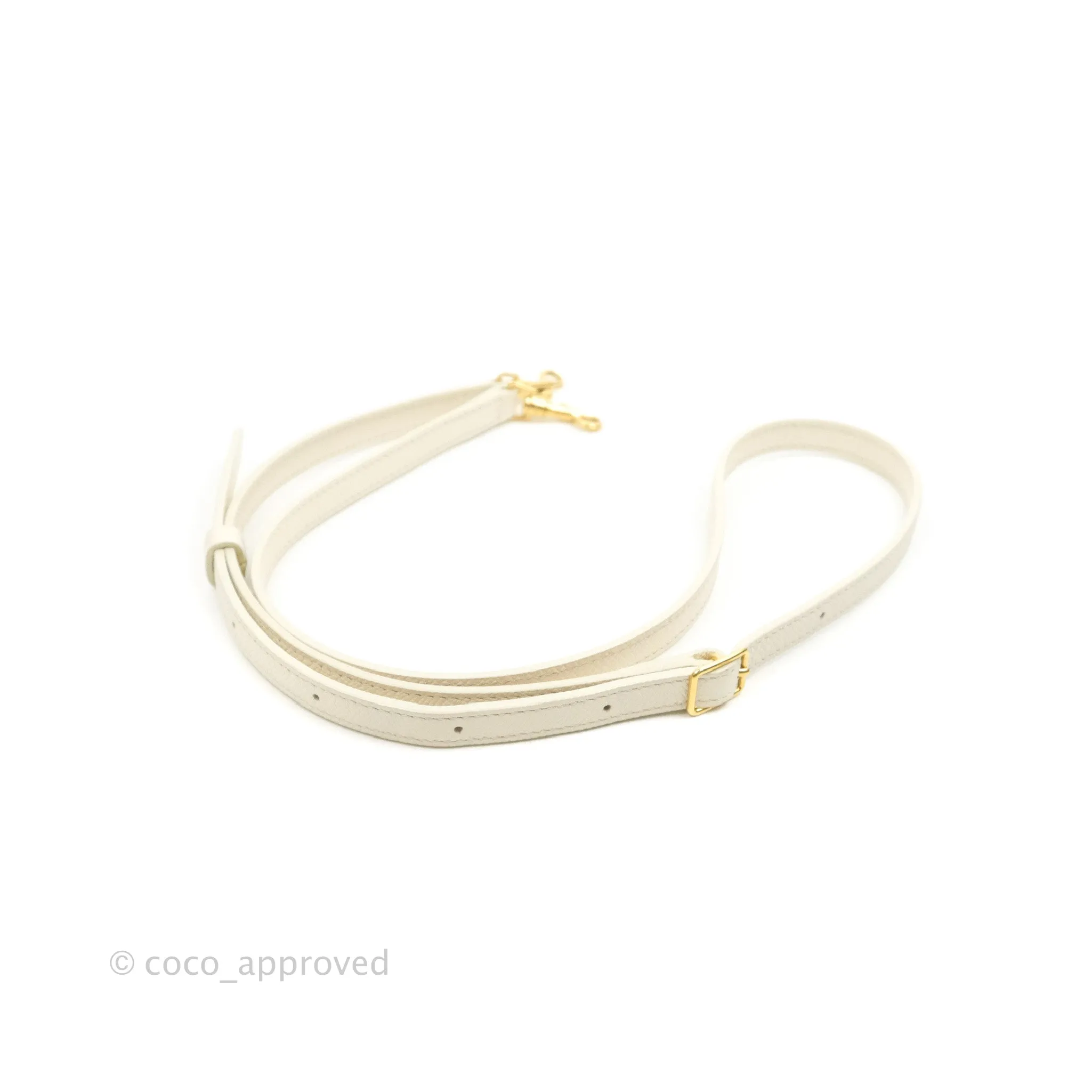 Celine Pico Belt Bag White Grained Calfskin Gold Hardware