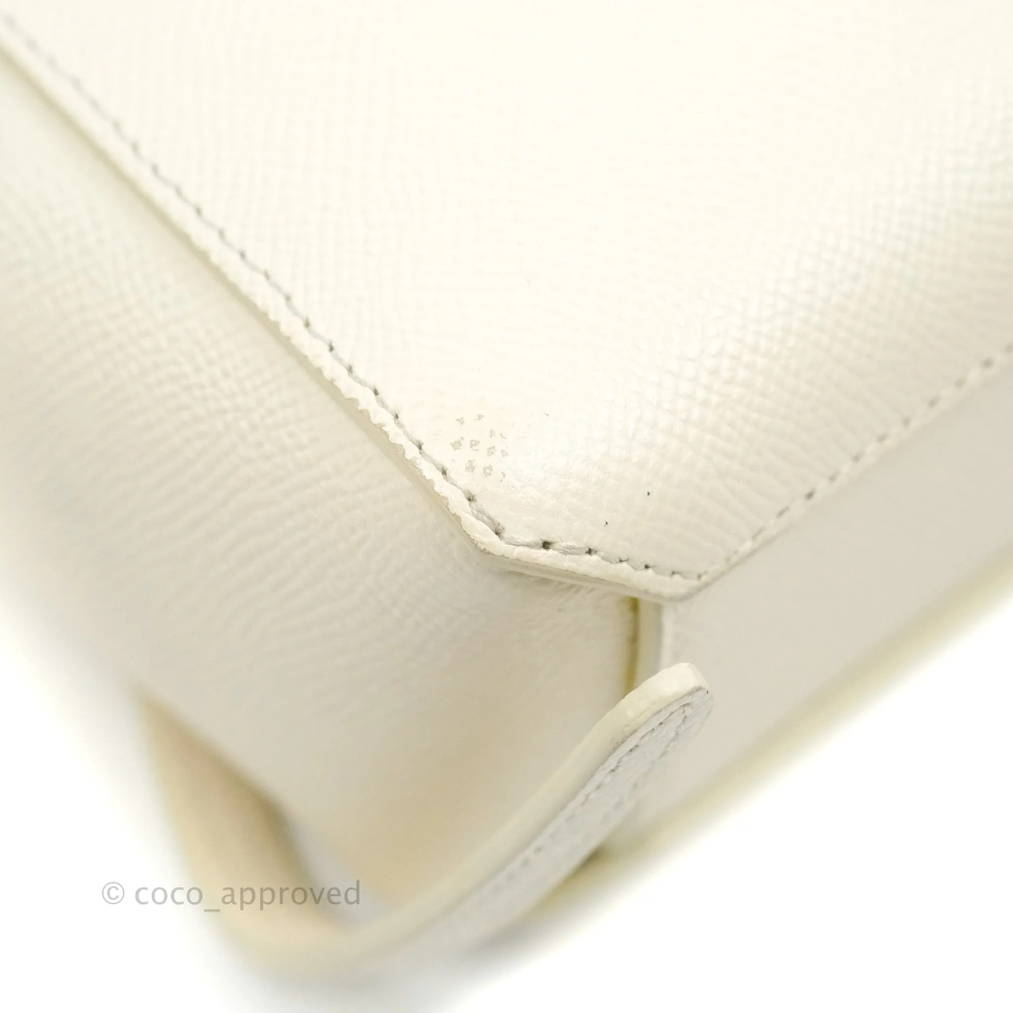 Celine Pico Belt Bag White Grained Calfskin Gold Hardware